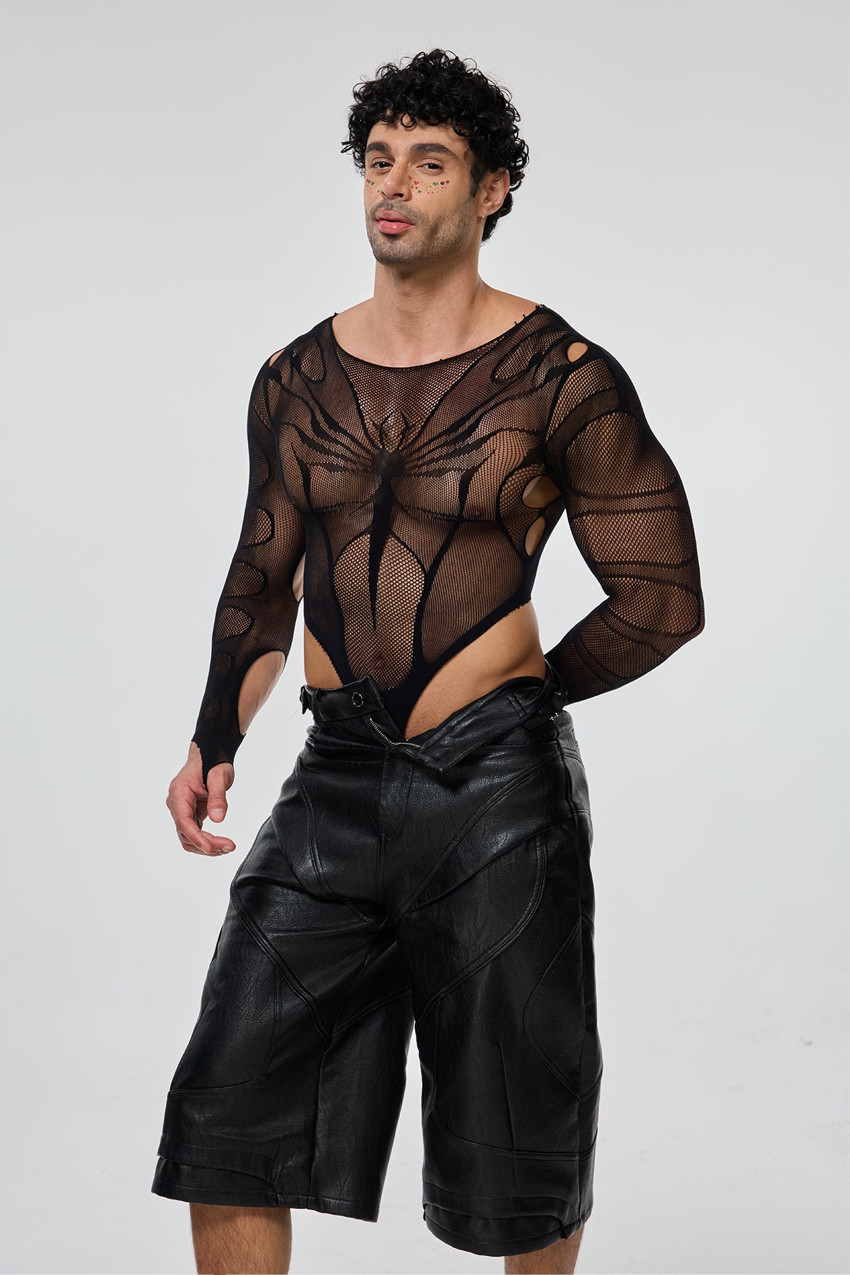 Body Continuum Long Sleeve Mesh Spider Bodysuit