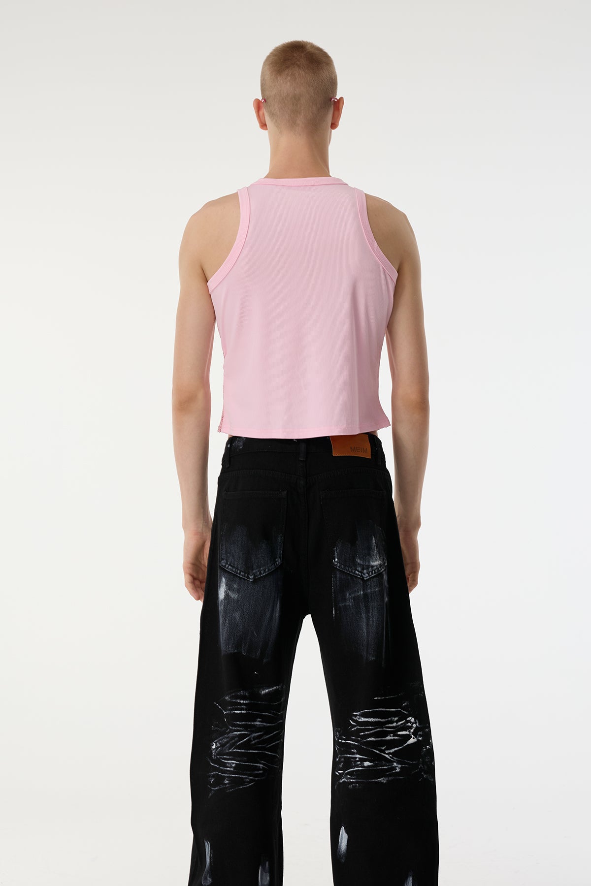 Body Spark Sequin Sleeveless Crop Top