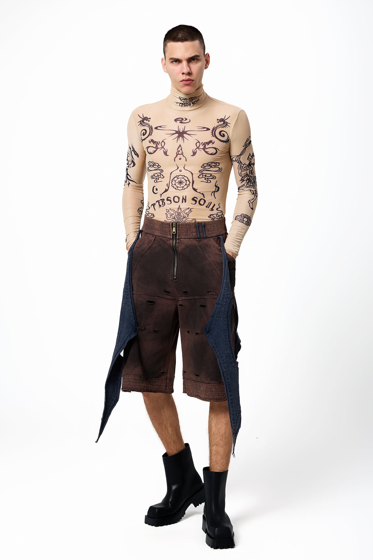 Bold Hue Mesh Printed Top