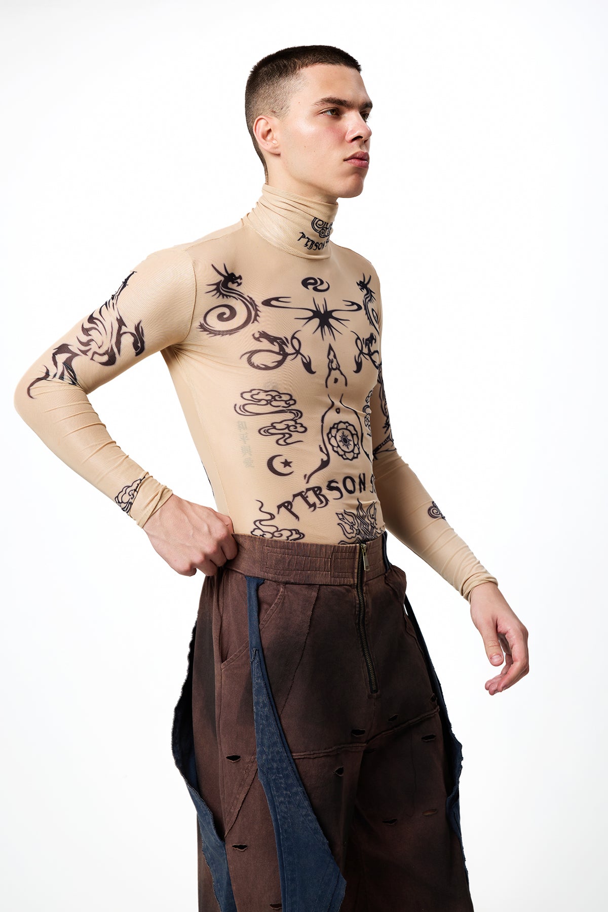 Bold Hue Mesh Printed Top