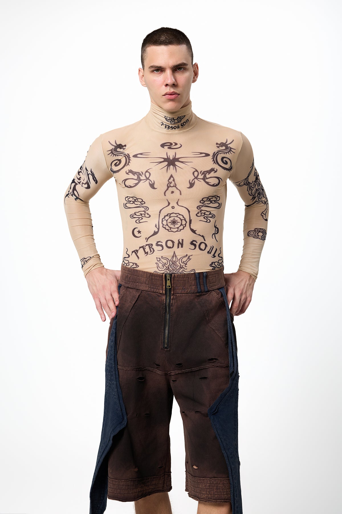 Bold Hue Mesh Printed Top