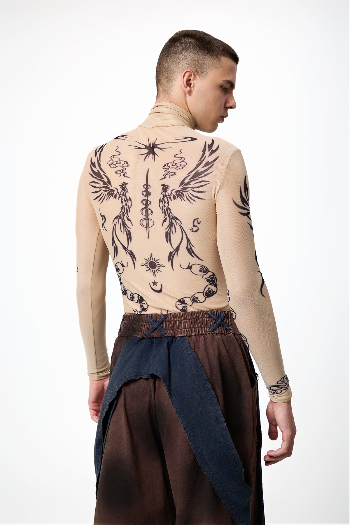 Bold Hue Mesh Printed Top