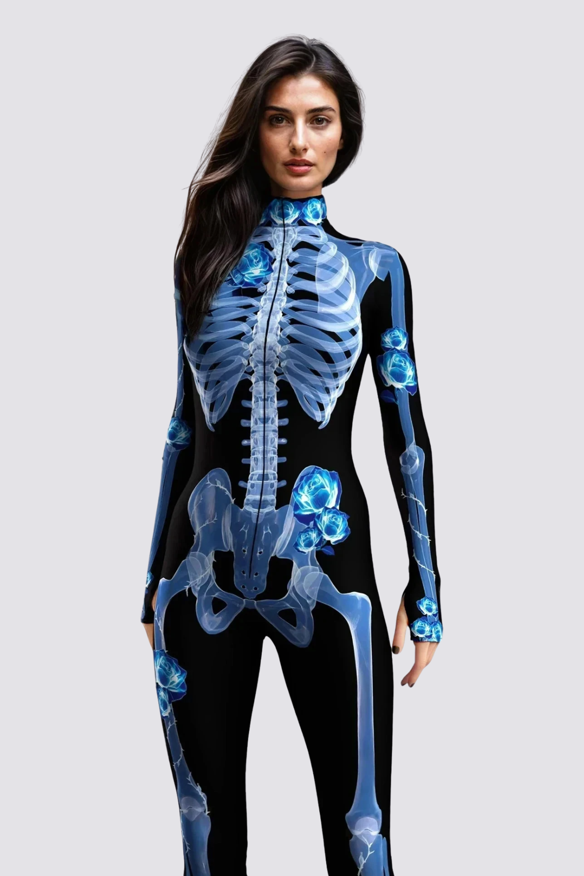 Bold Mark Print Long Sleeve Jumpsuit