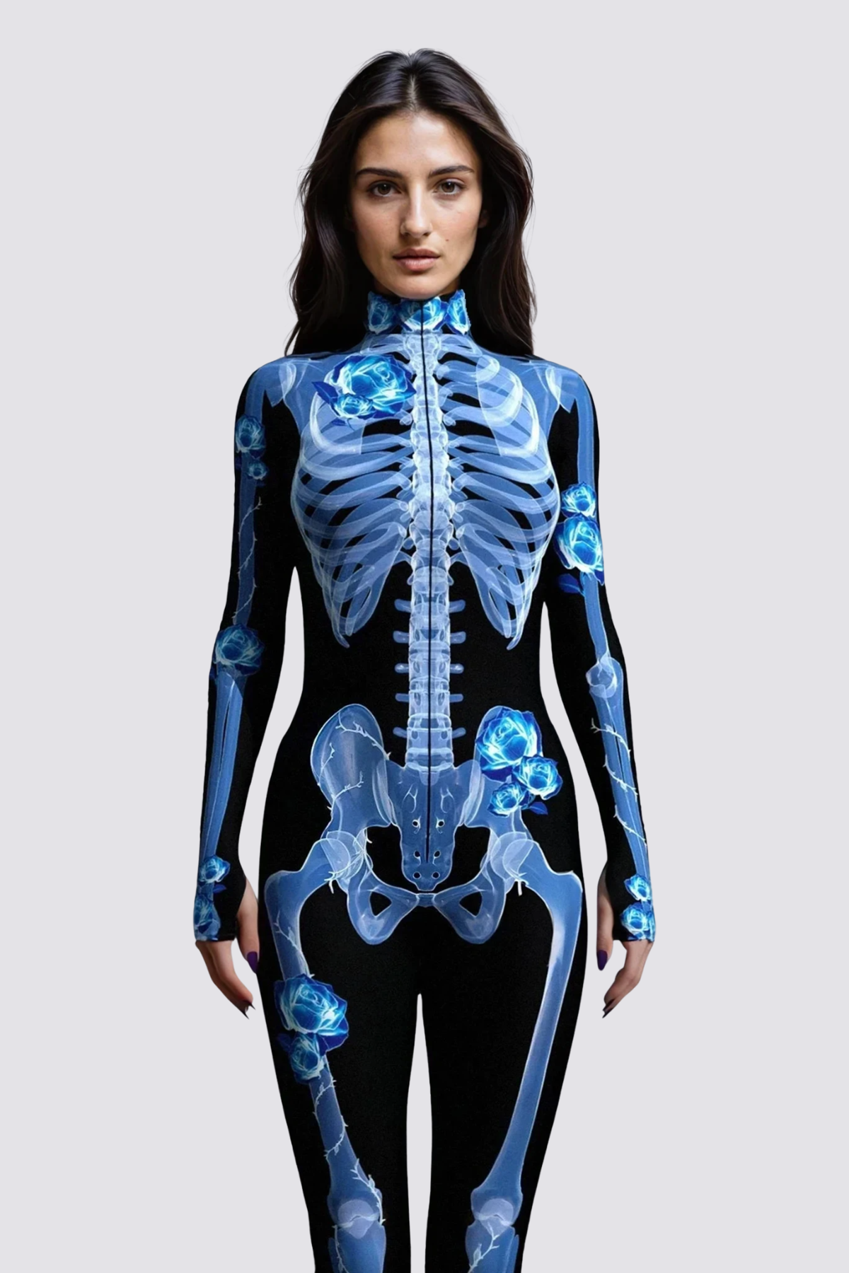 Bold Mark Print Long Sleeve Jumpsuit