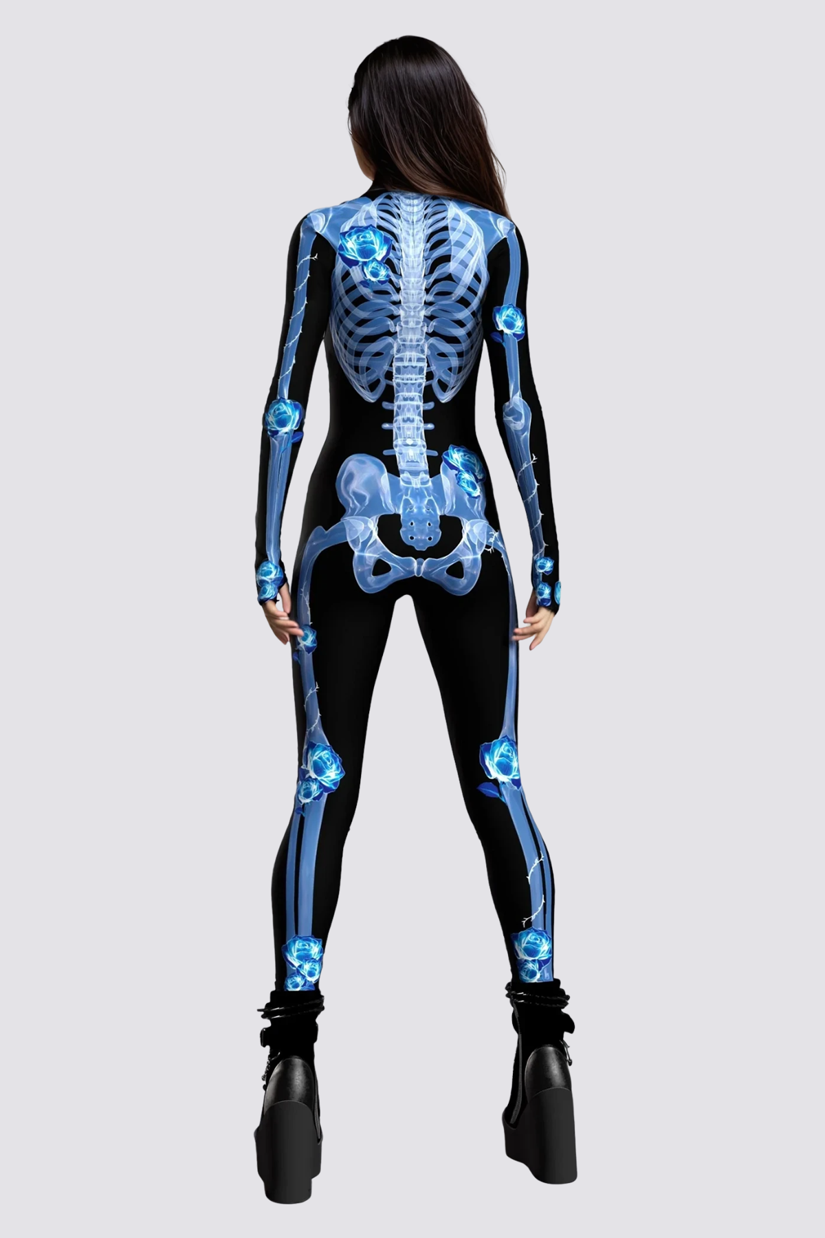 Bold Mark Print Long Sleeve Jumpsuit