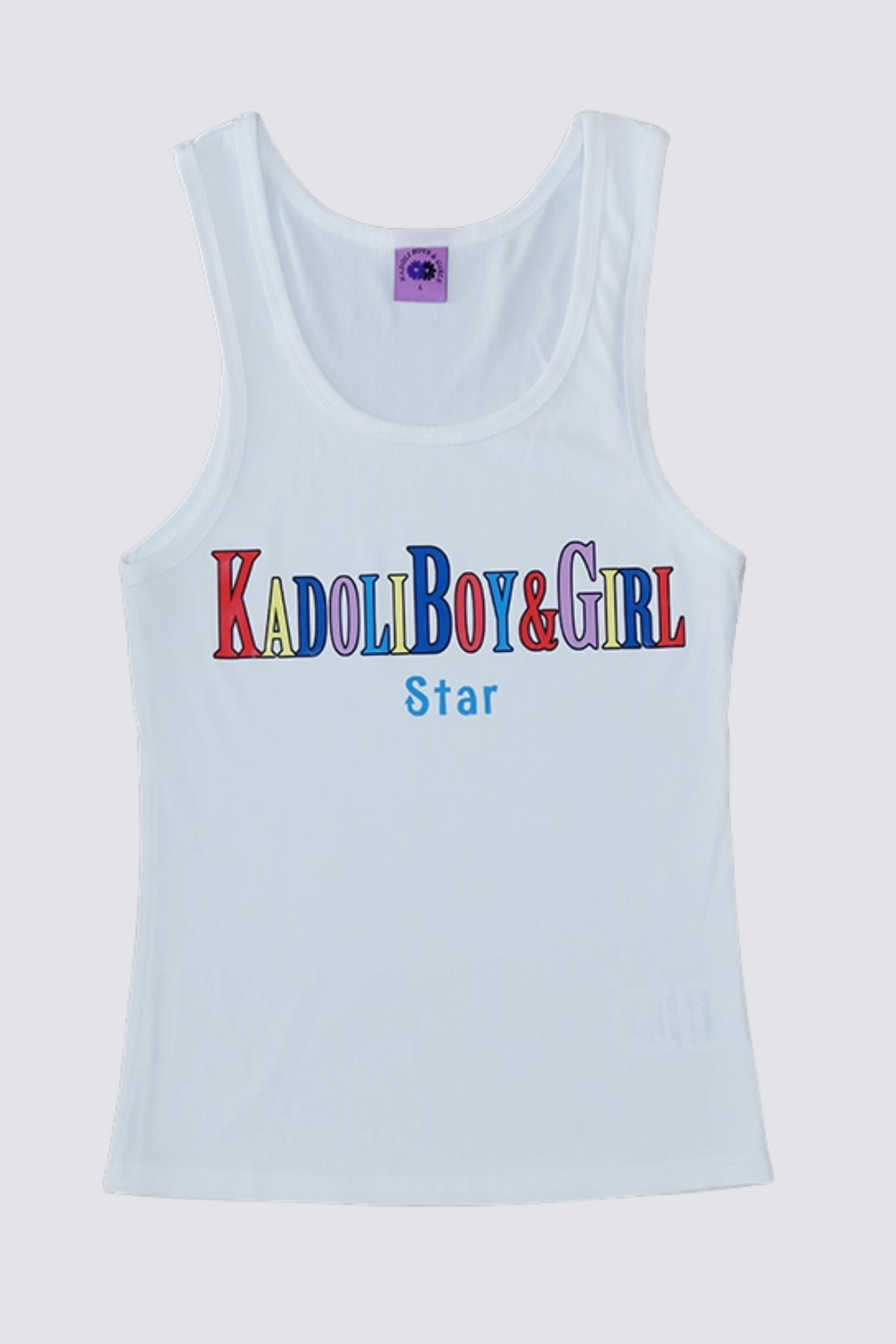 Bold Signal Print Sleeveless Top