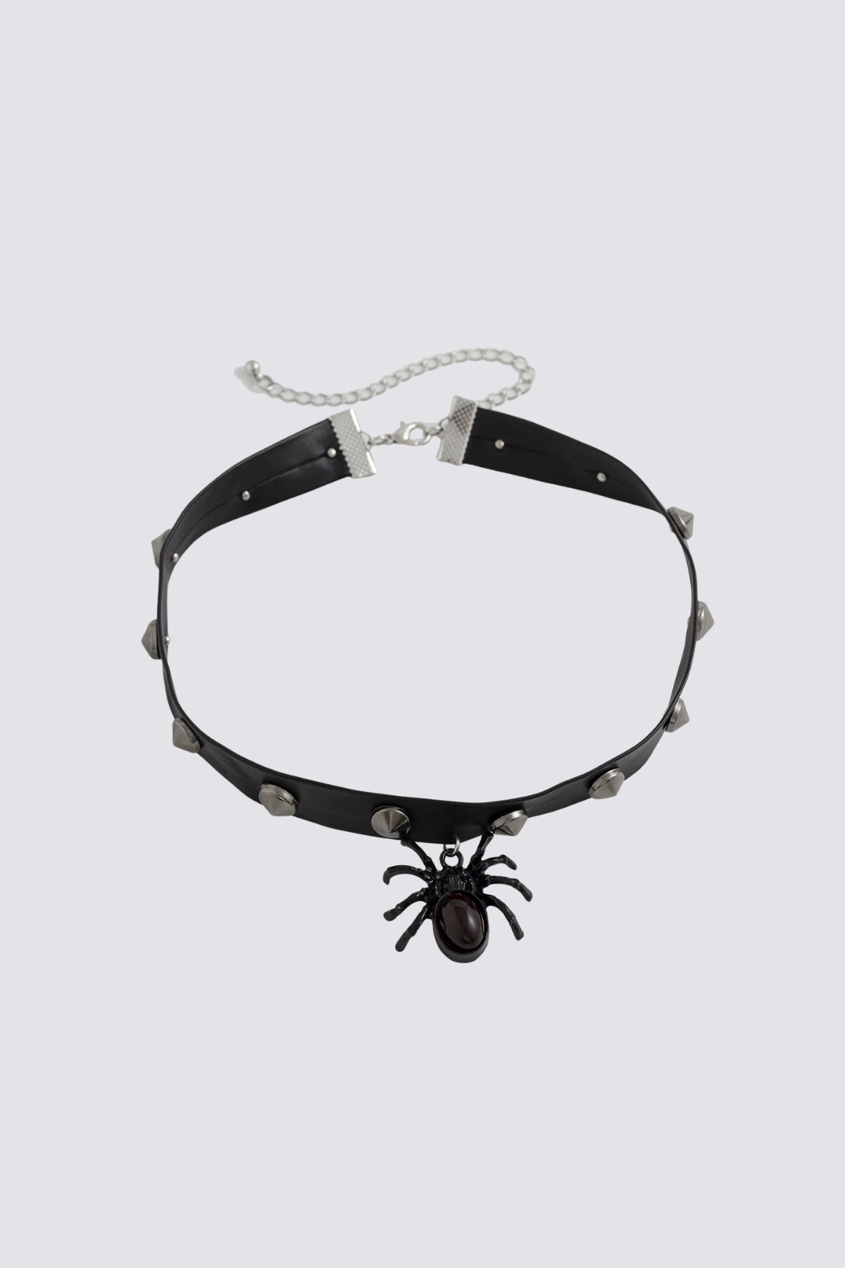Bold Coil Leather Spider Choker