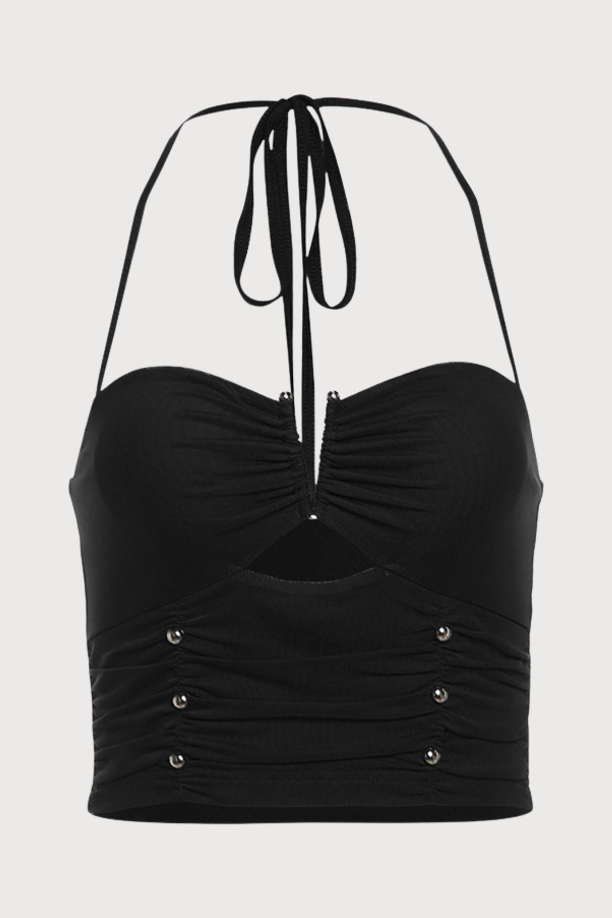 Bold Rise Halter Neck Cutout Top