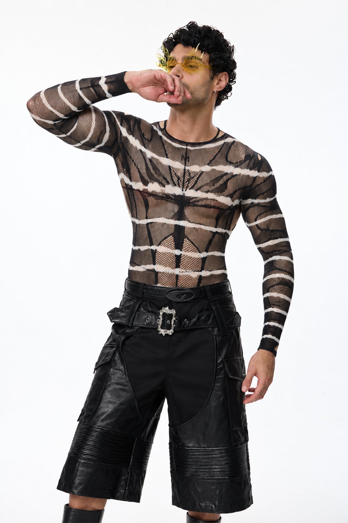 Bonded Net Mesh Cutout Top