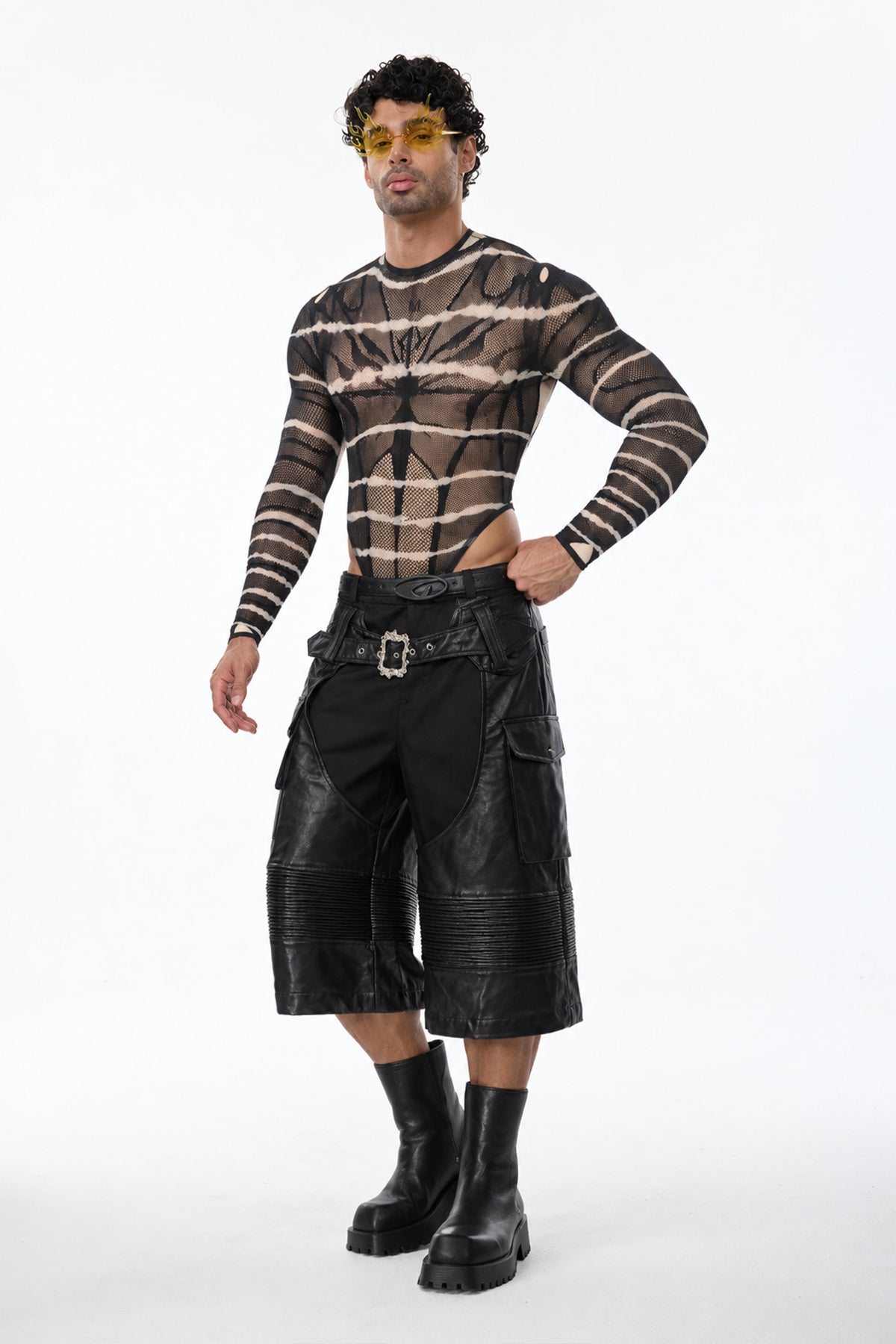 Bonded Net Mesh Cutout Top