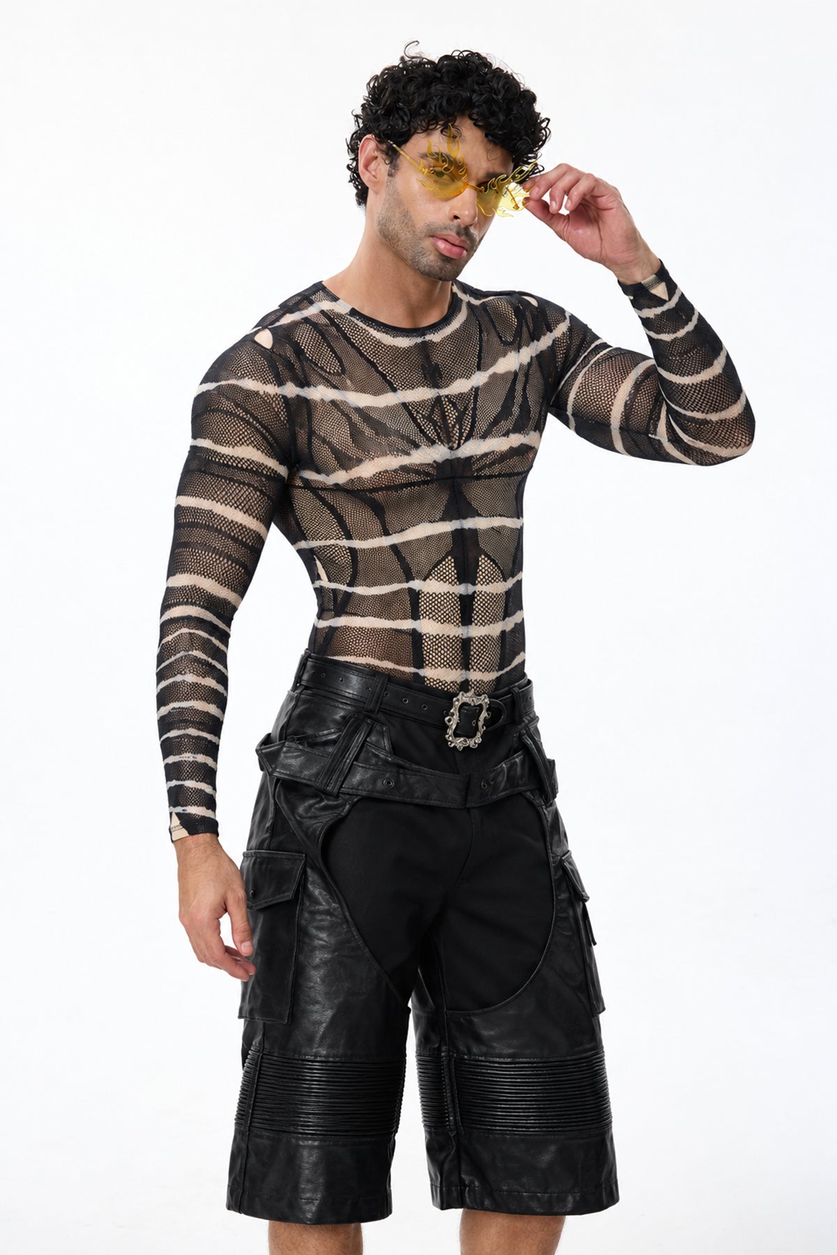 Bonded Net Mesh Cutout Top