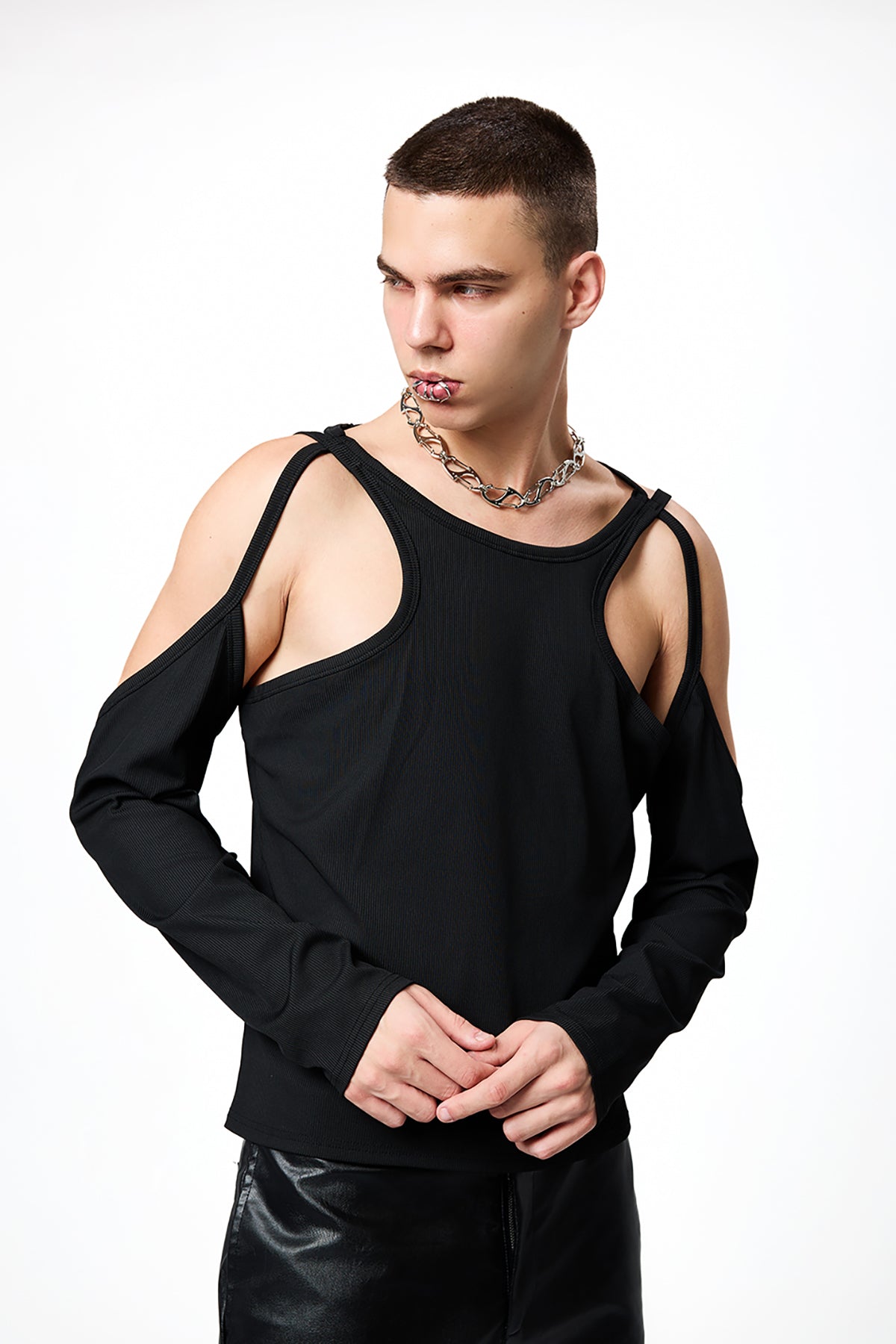 Brass Core Metal Punk Lip Ring