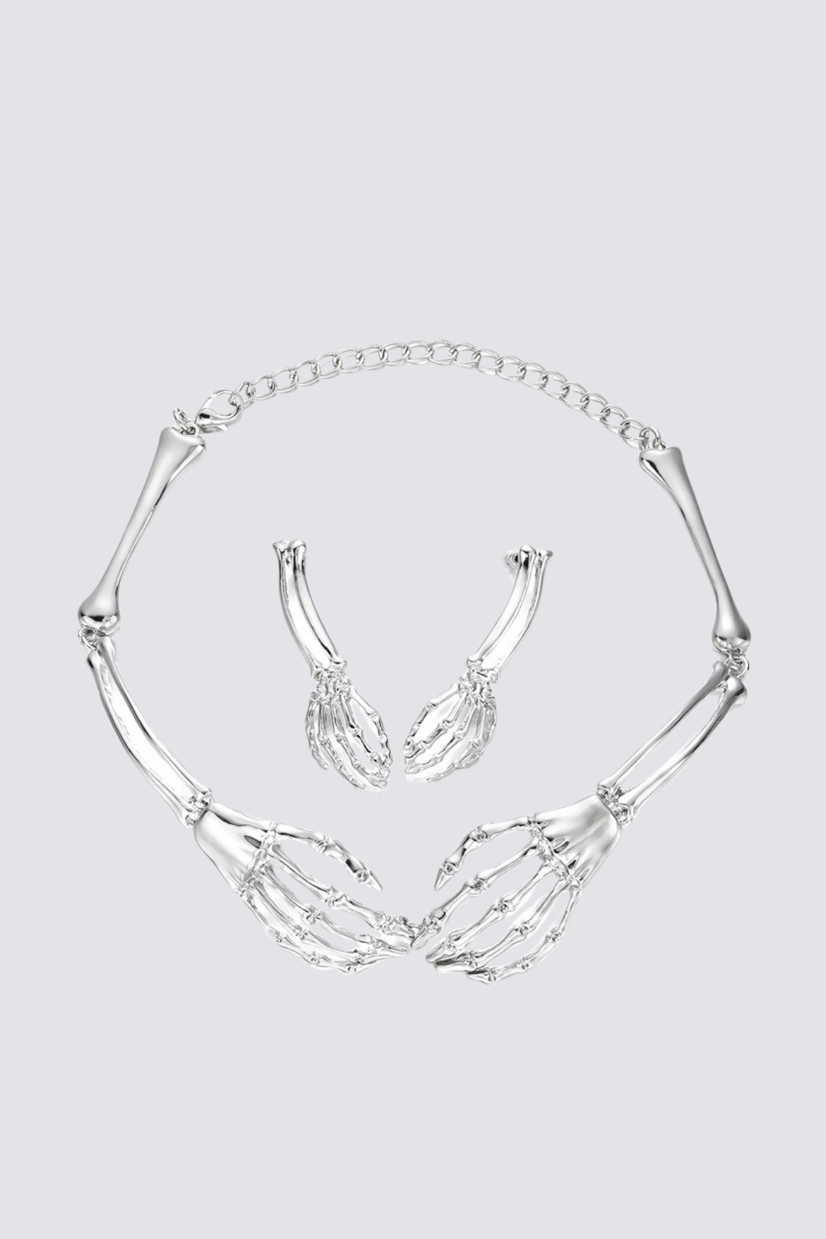 Brass Shine Ghost Hand Necklace