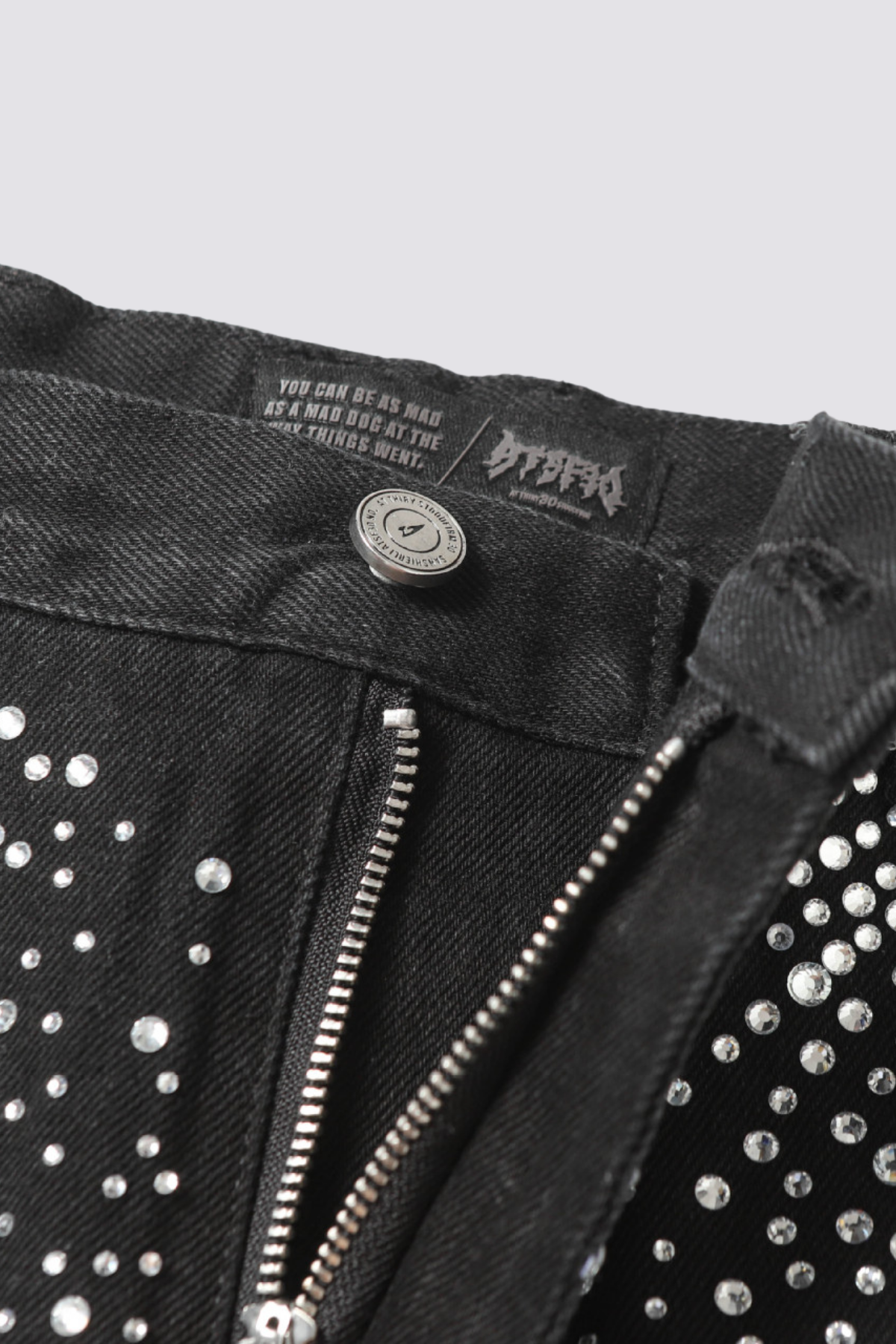 Brick Noise Rhinestone Denim Shorts