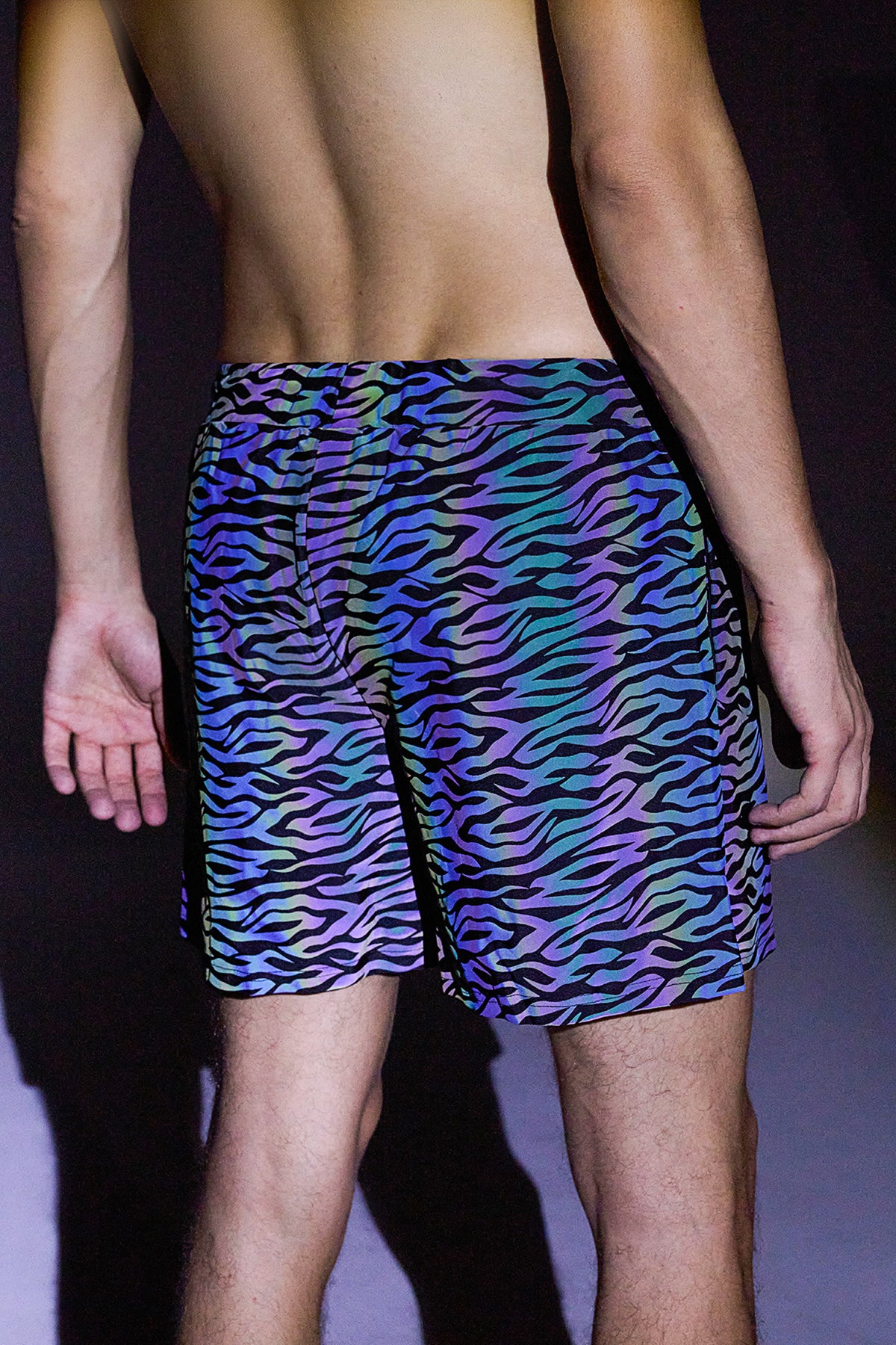 Bright Sheen Knit Punk Shorts