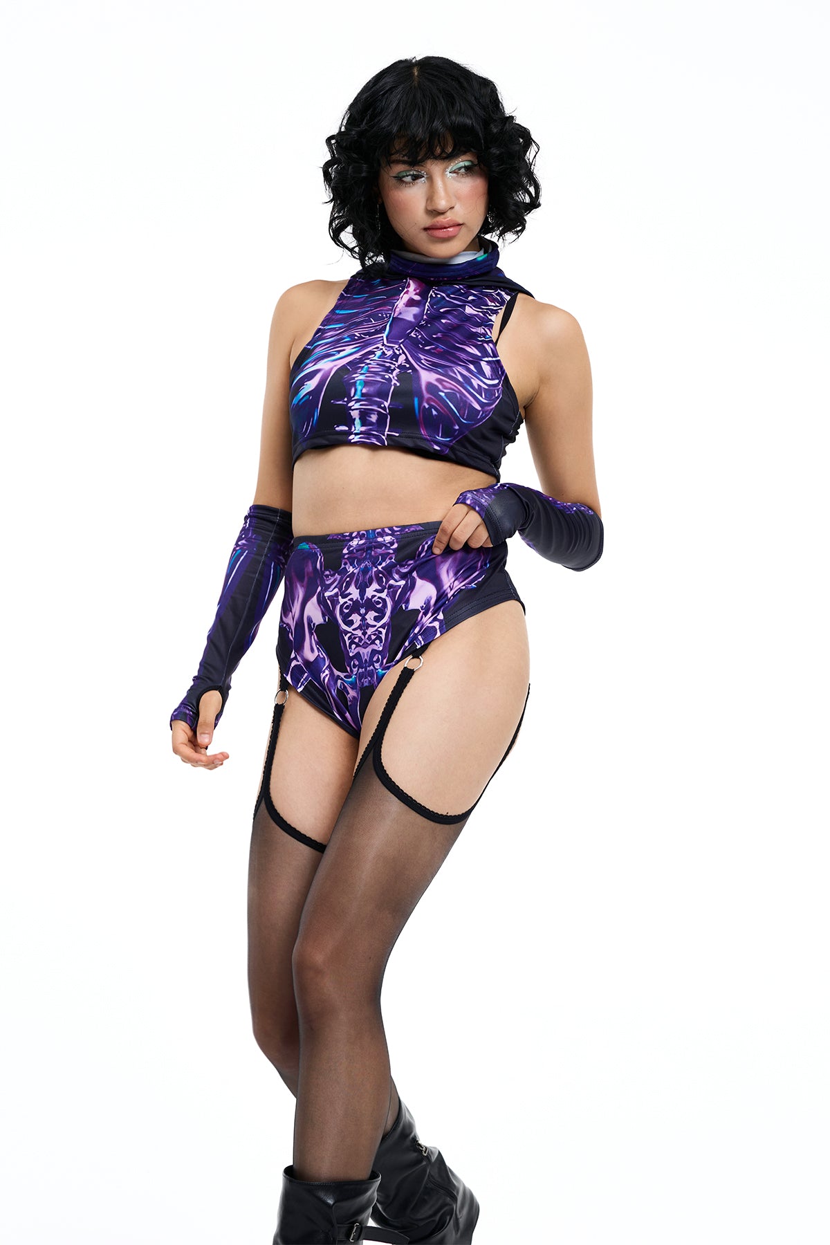 Bright Voice Sleeveless Print Pants Set