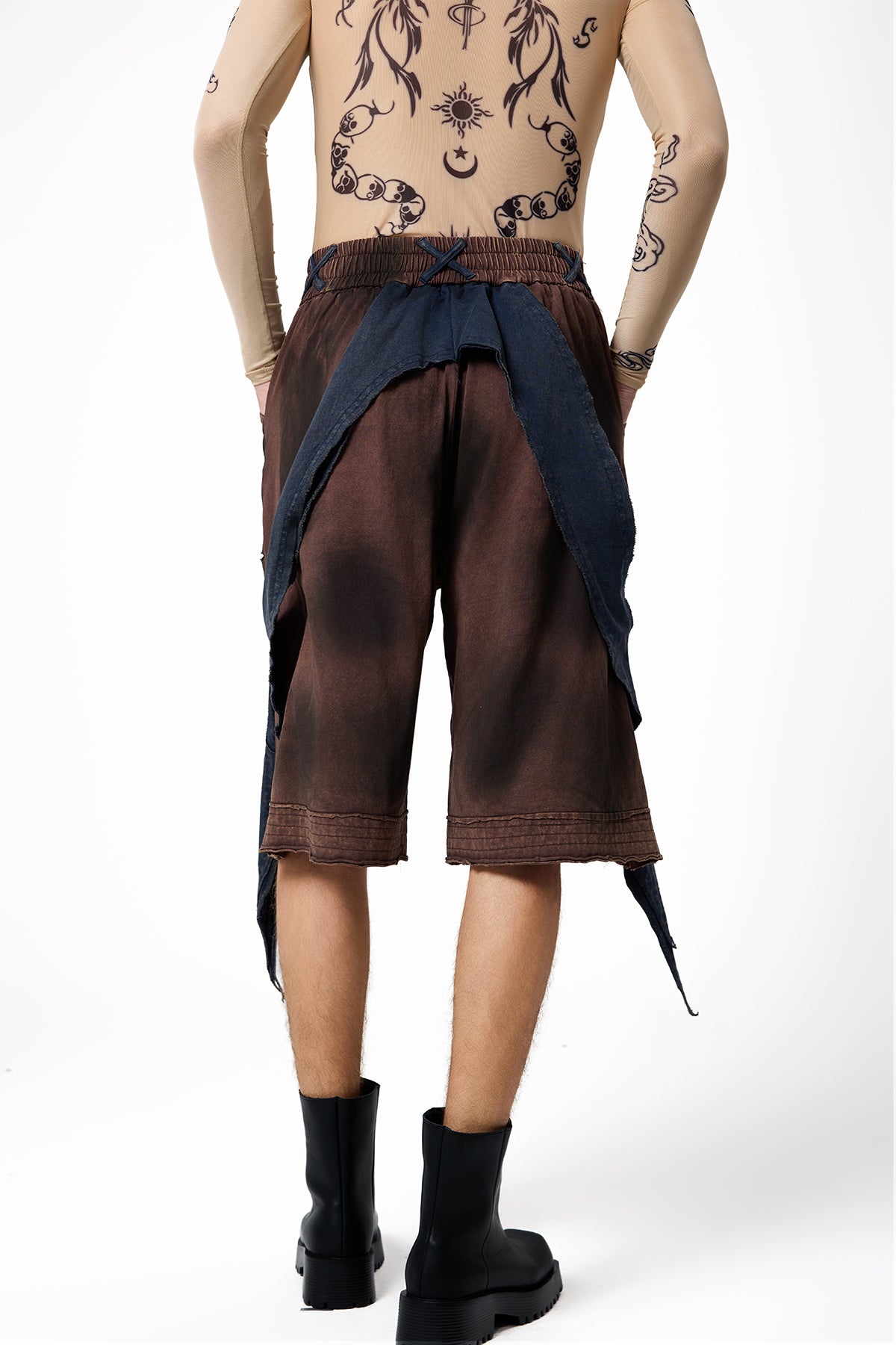 Burnout Blues Straight Zipper Shorts