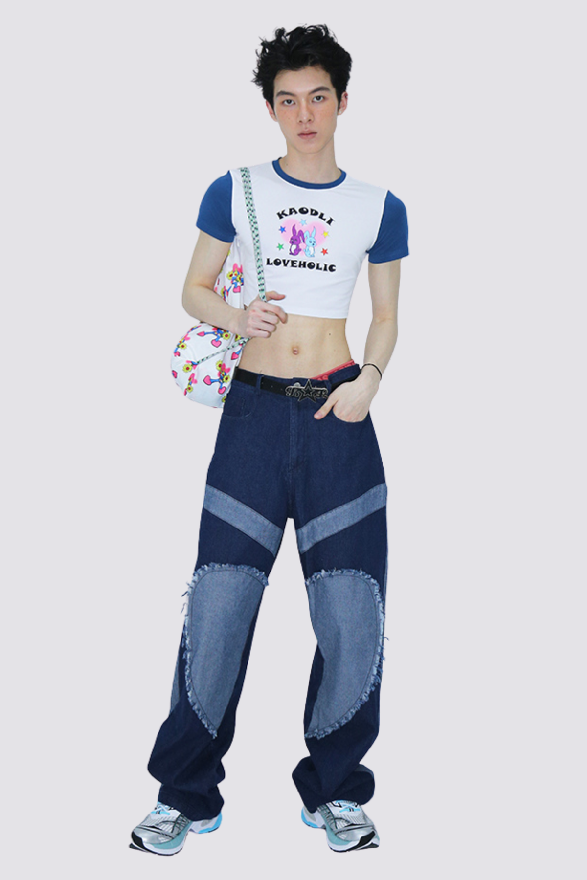 Calm Tension Rabbit Print Crop Top