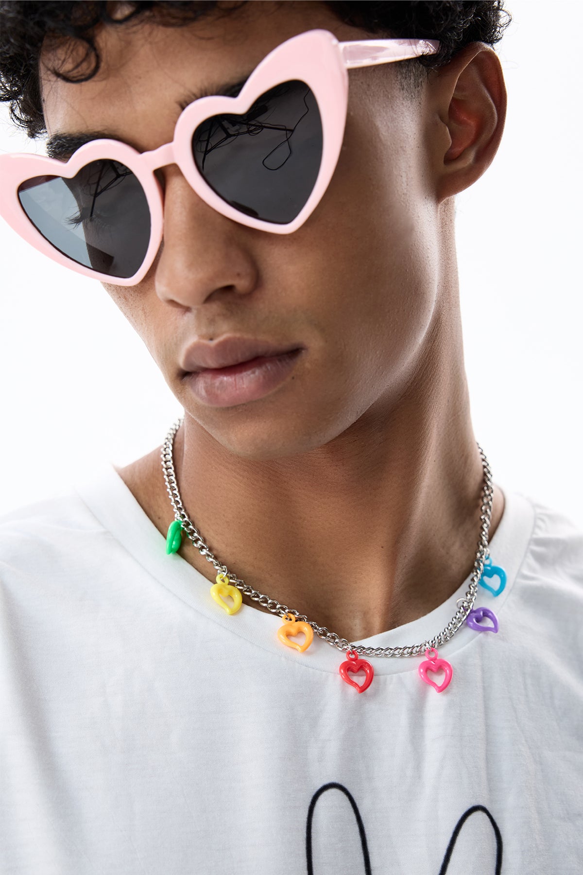 Candy Heart Acrylic Necklace