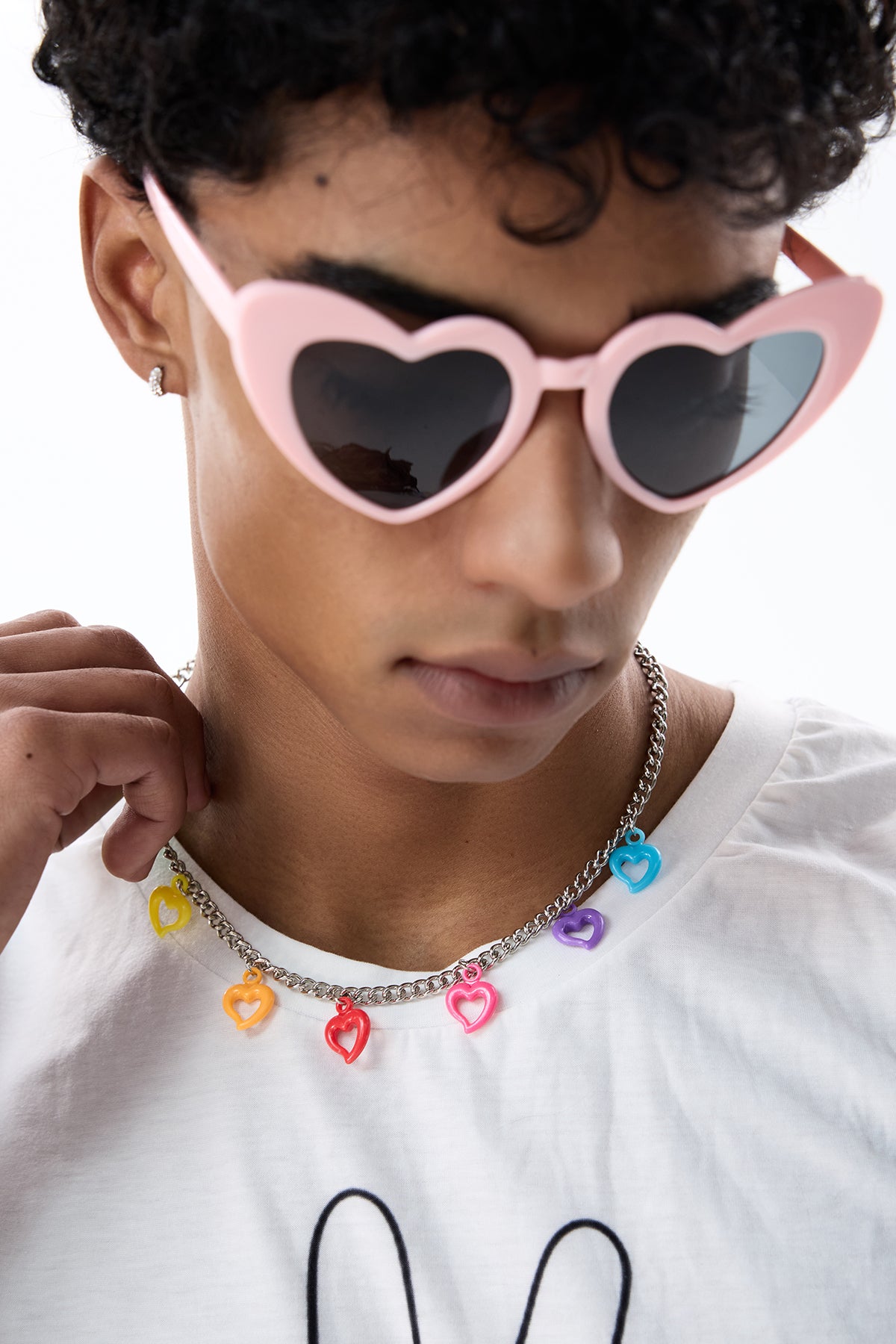 Candy Heart Acrylic Necklace