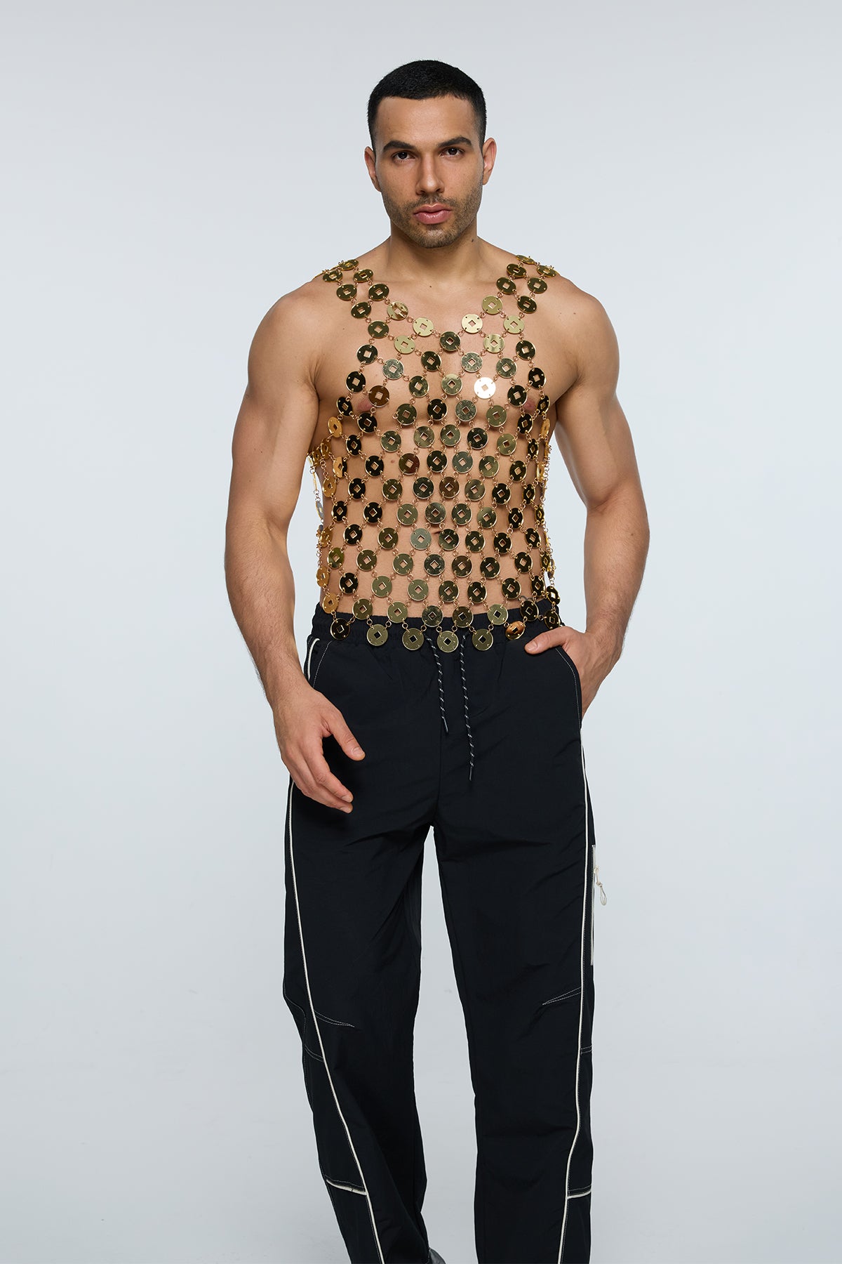 Cast Drop Disc Chain Tank Top