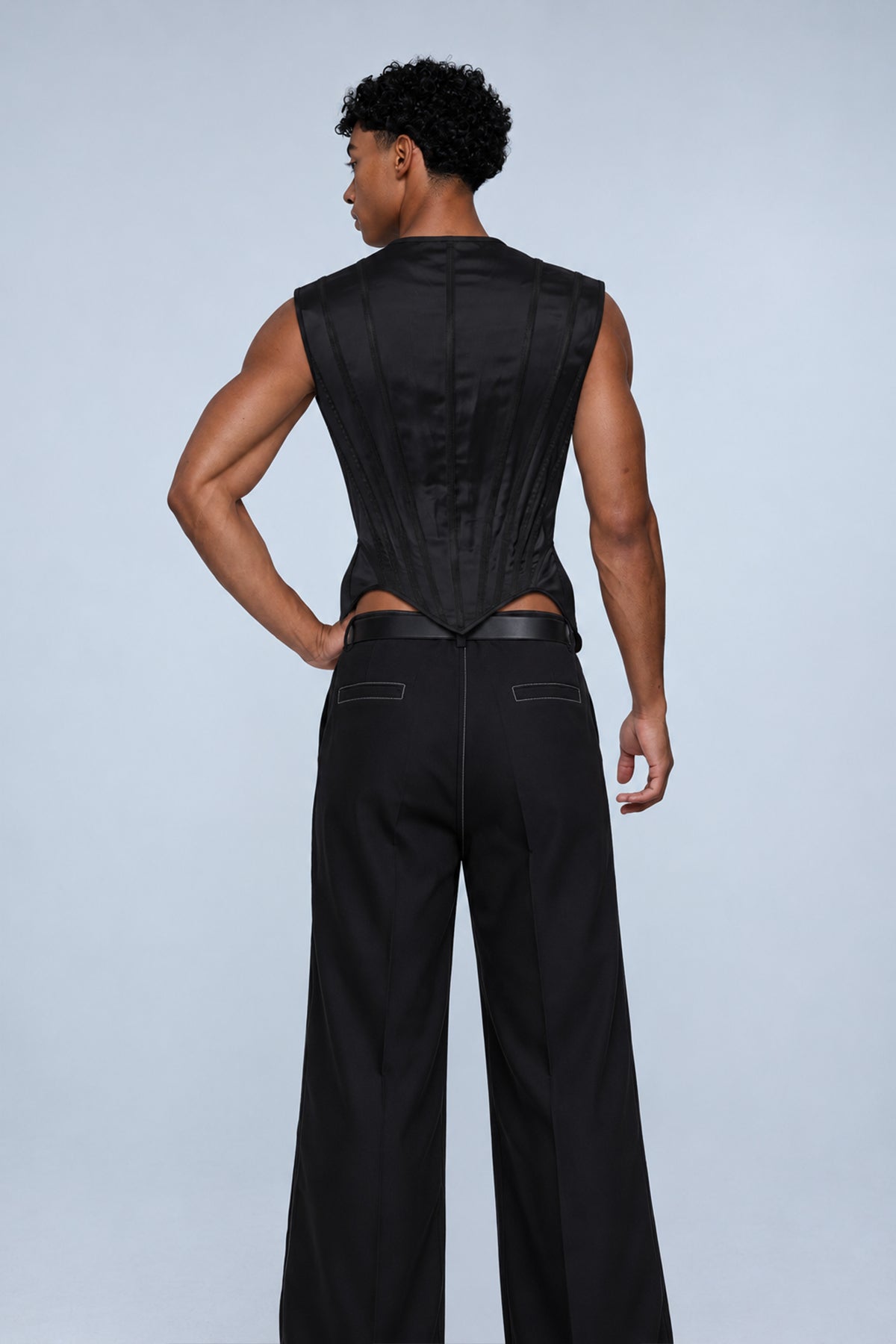 Ceramic Flow Zipper Sleeveless Bodysuit