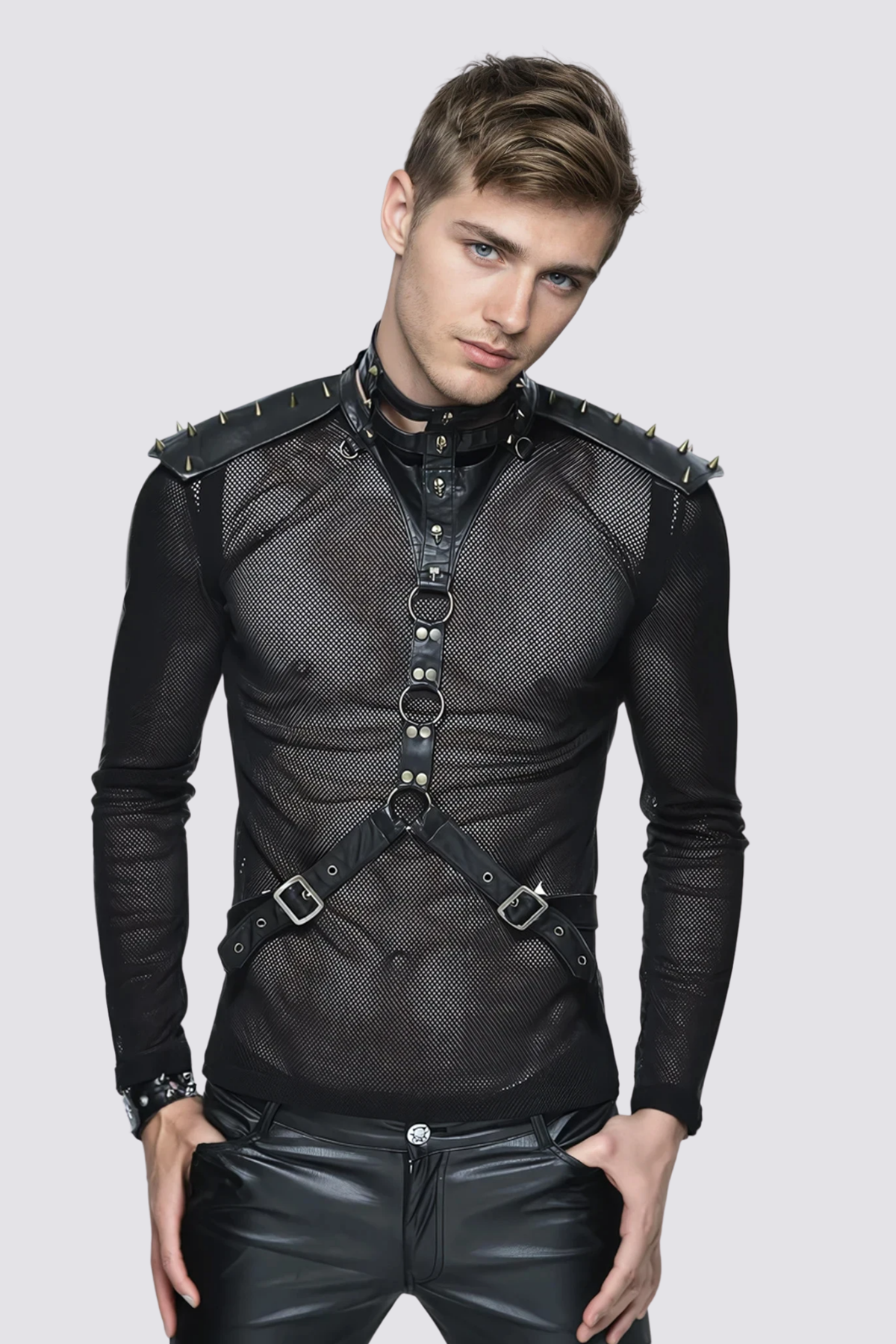 Chain Mode Punk Leather Shoulder Strap