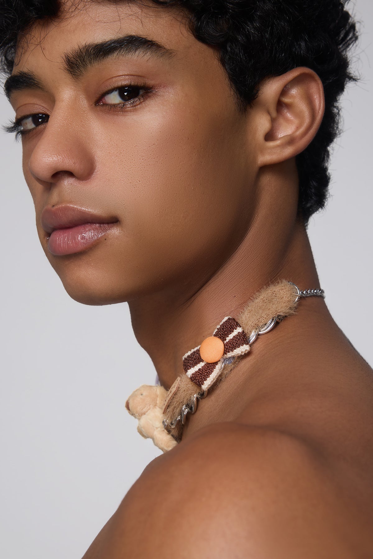 Chain Stitch Bear Doll Choker