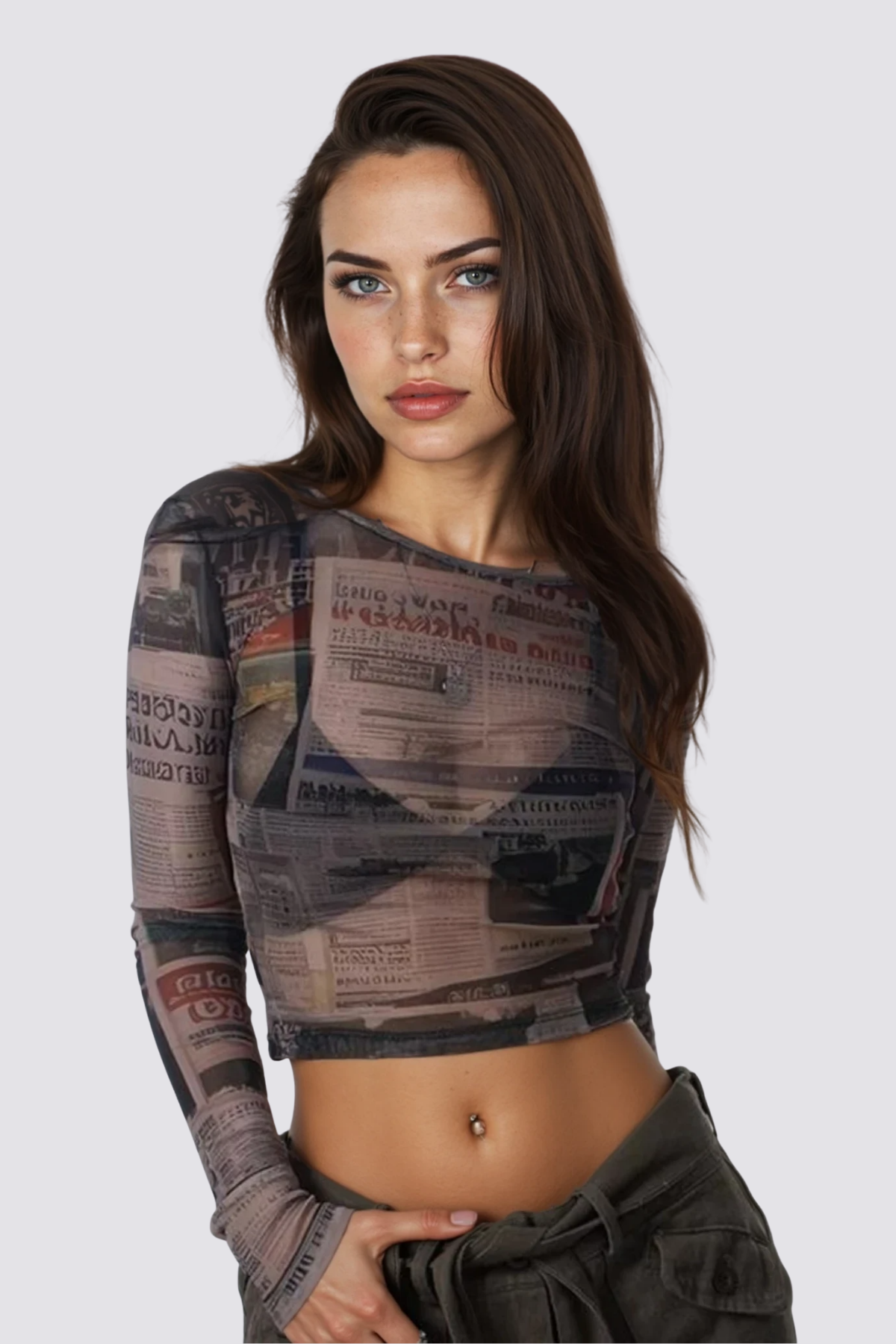 Chill Flick Mesh Long Sleeve Crop Top