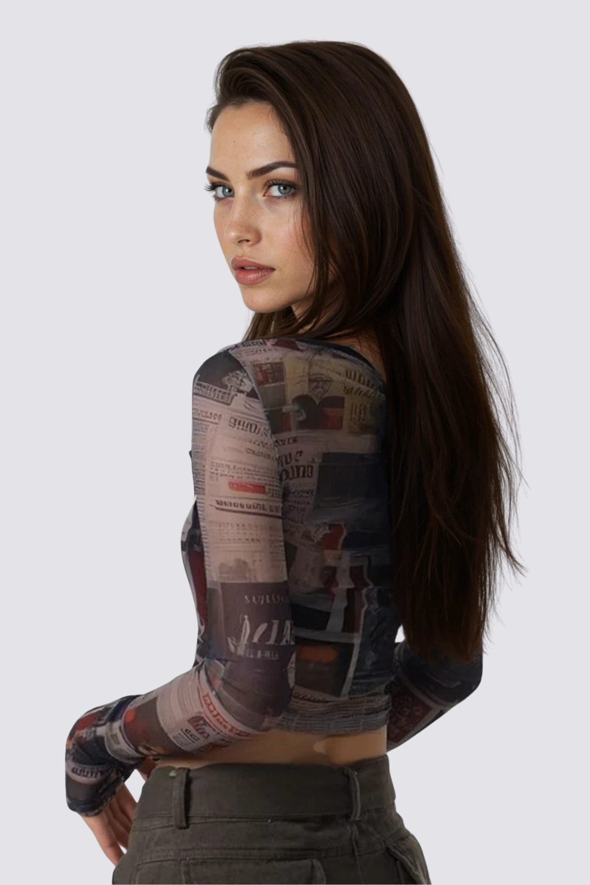 Chill Flick Mesh Long Sleeve Crop Top