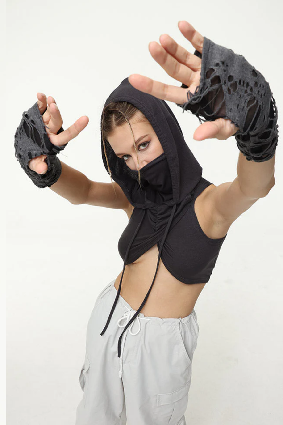 Chill Cut Hoodie Pleated Top