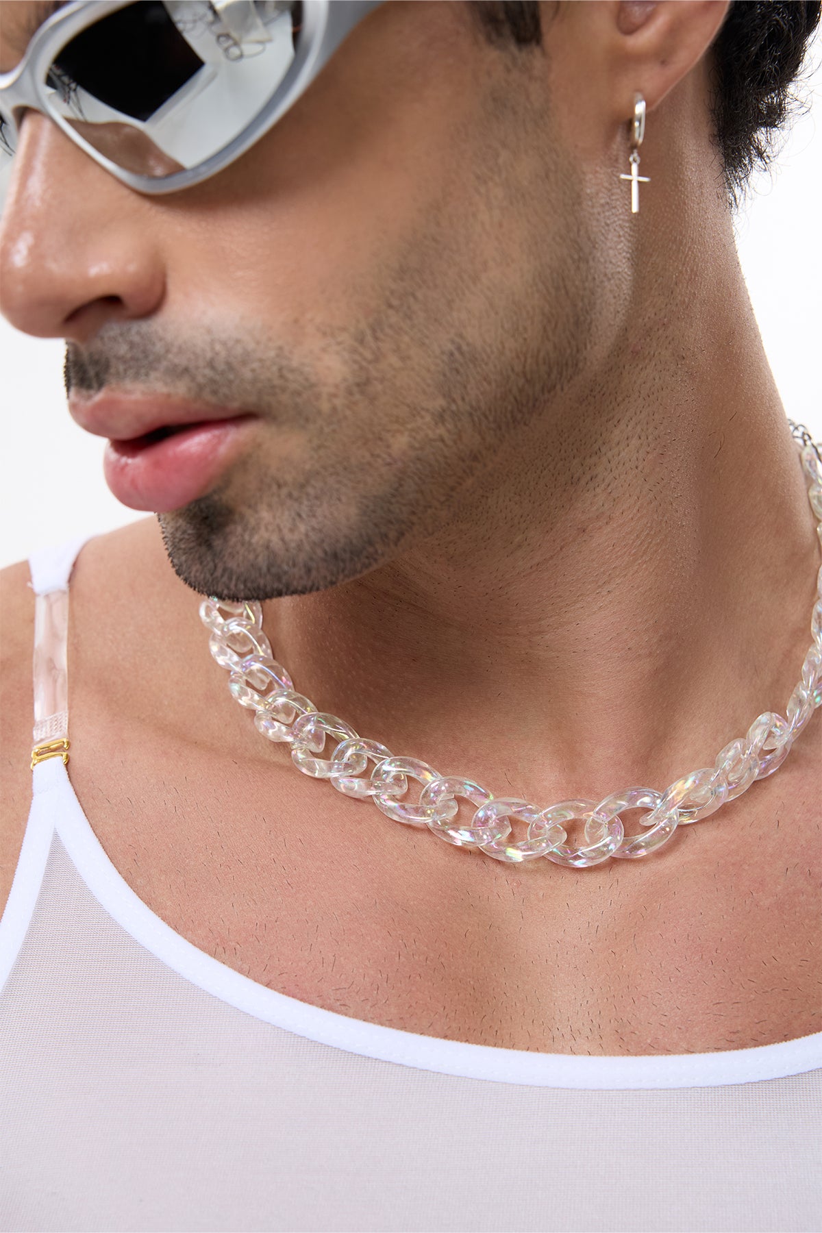 Chrome Acrylic Necklace