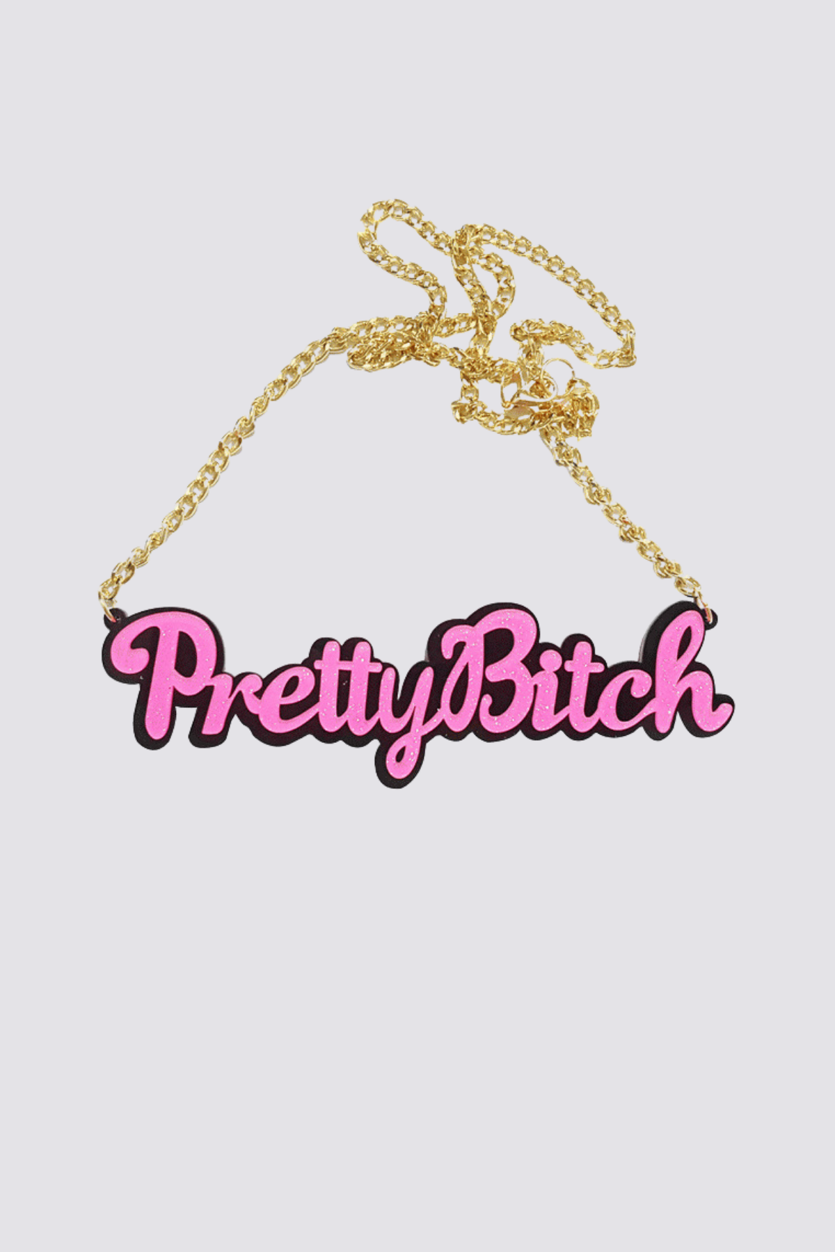 Chrome Flash Acrylic Necklace