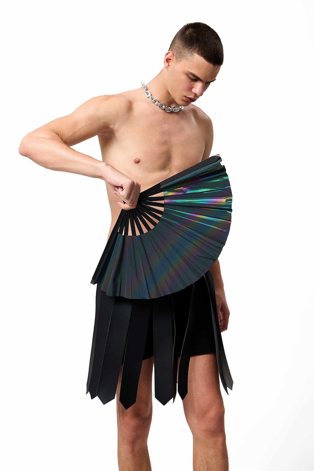 Chrome Veil Laser Punk Fan