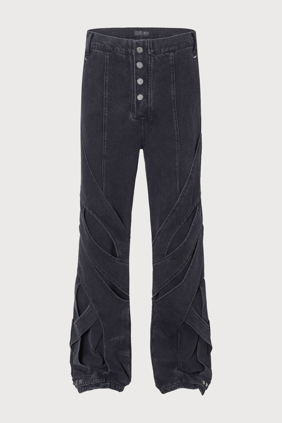 Chrome Fade Paneled Bootcut Jeans