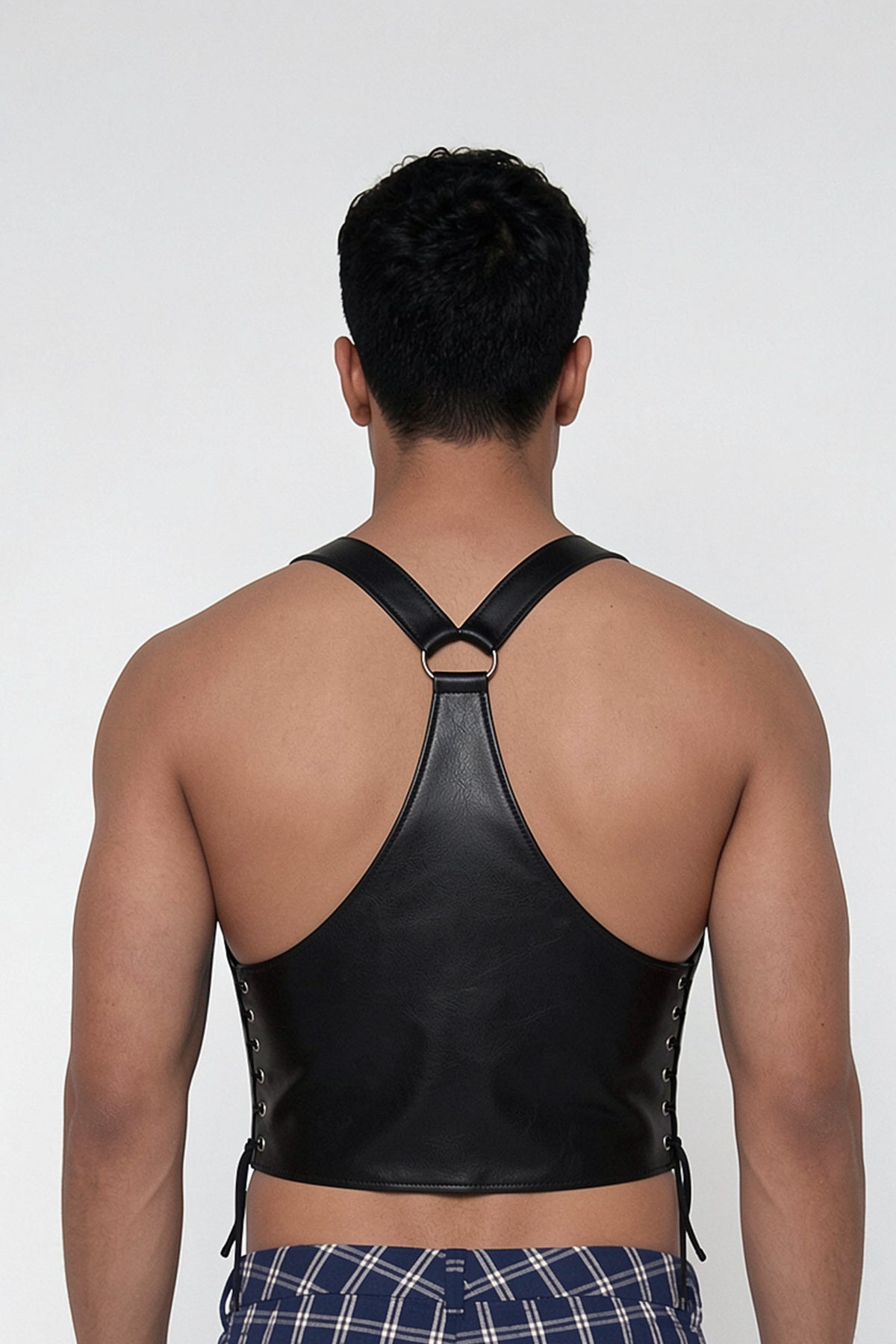 Cipher Grain Leather Short Set