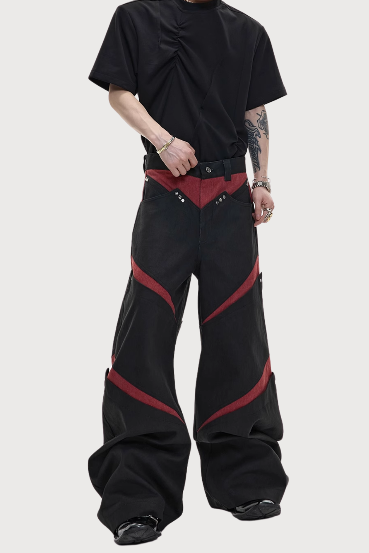 City Pulse Paneled Straight Pants