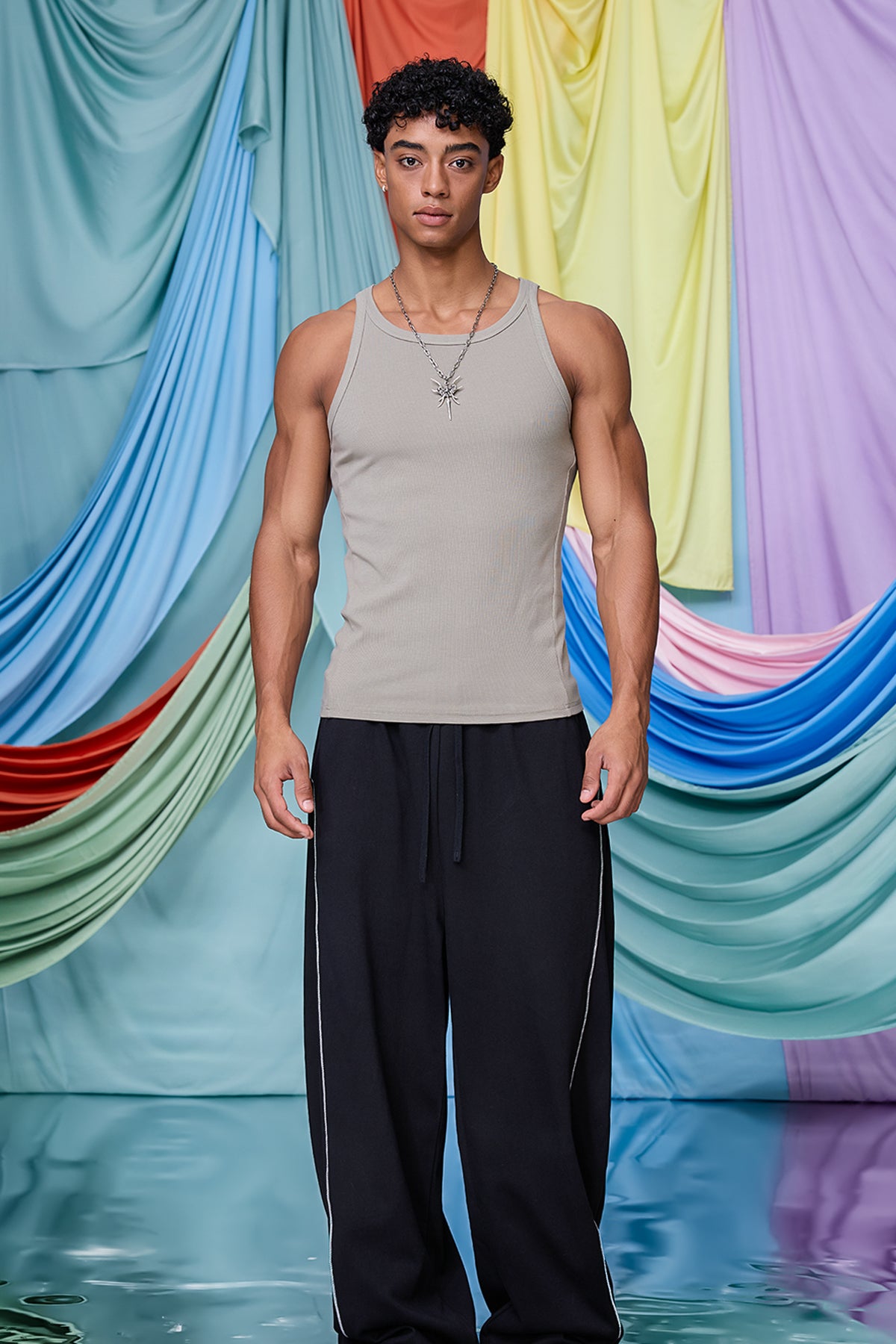 Civil Breakdown Tank Top Grey
