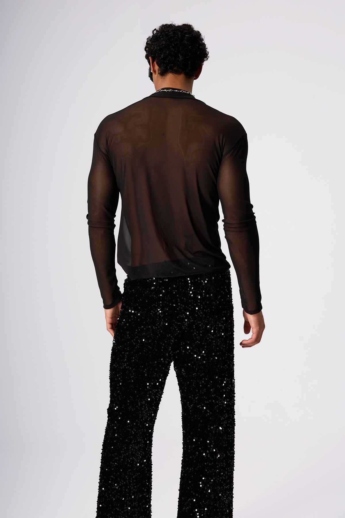 Clear Flow Long Sleeve Mesh Top