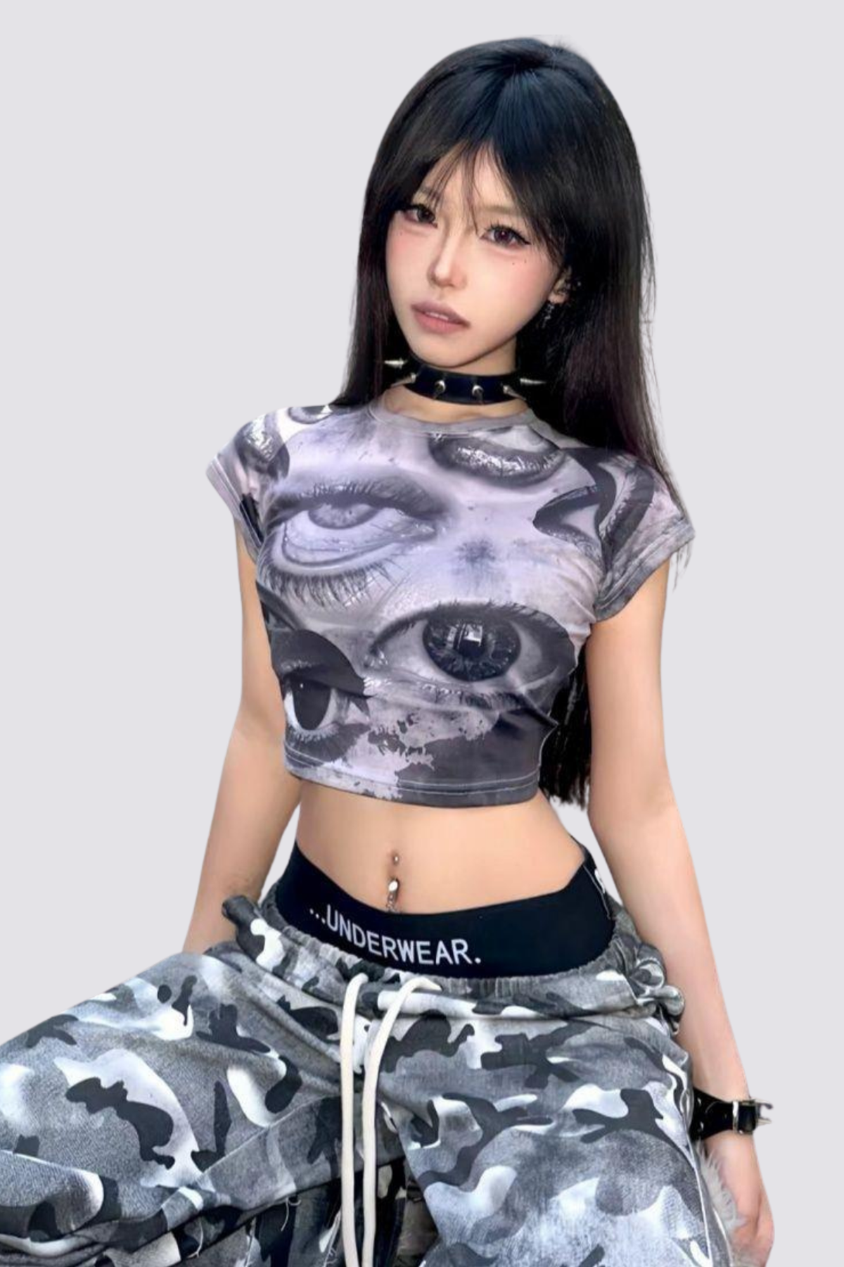 Clear Sway Print Crop Top
