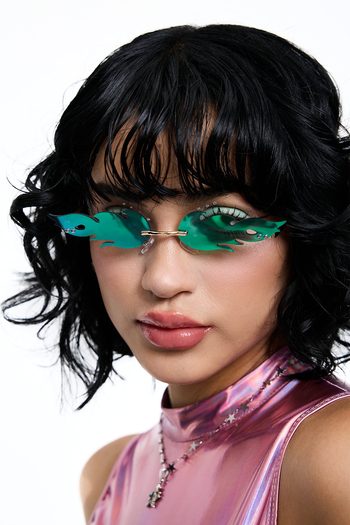 Cloud Focus Flame Sunglasses Green