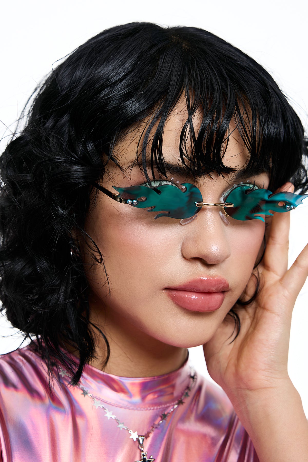 Cloud Focus Flame Sunglasses Green