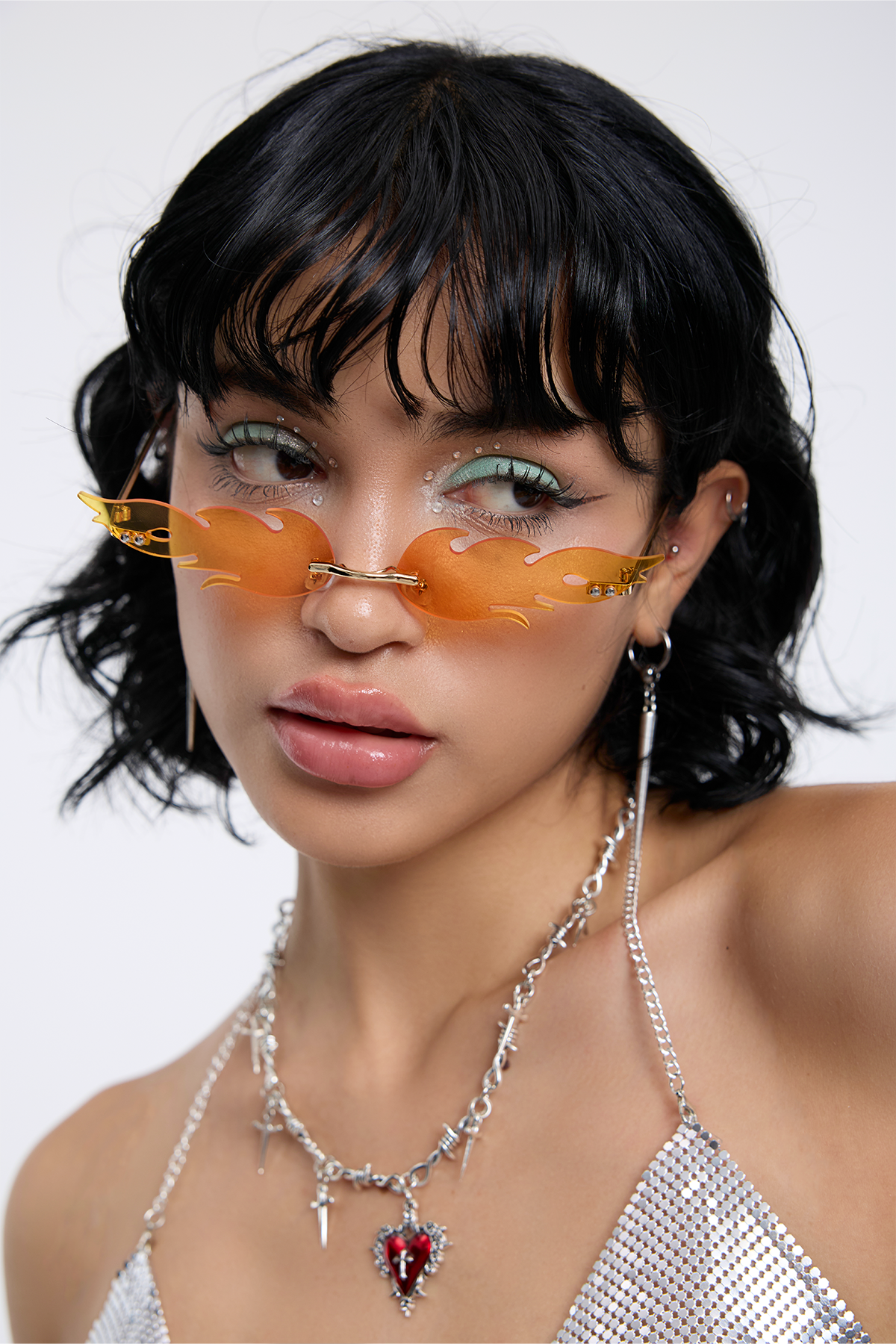 Cloud Focus Flame Sunglasses Orange