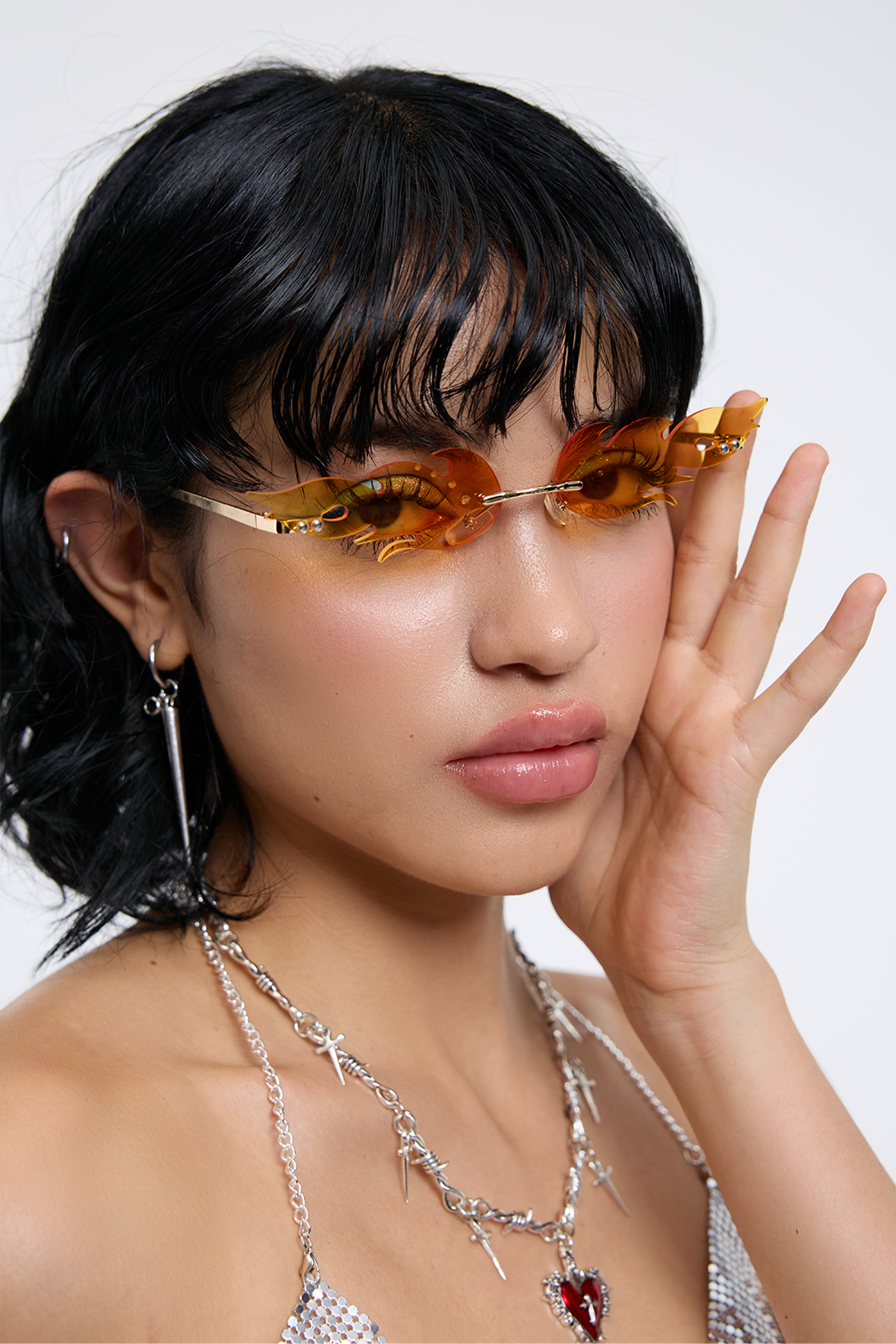 Cloud Focus Flame Sunglasses Orange