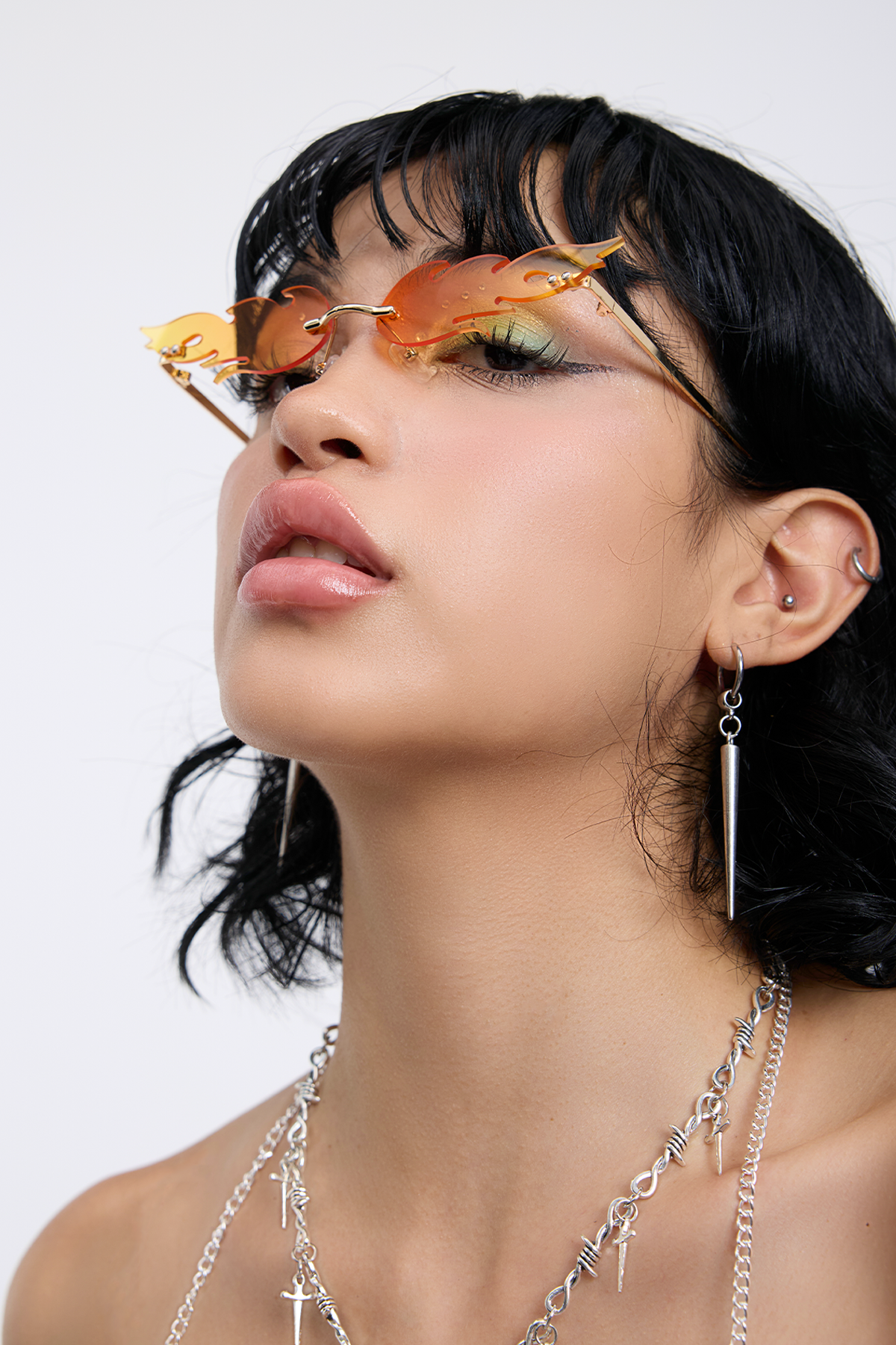 Cloud Focus Flame Sunglasses Orange