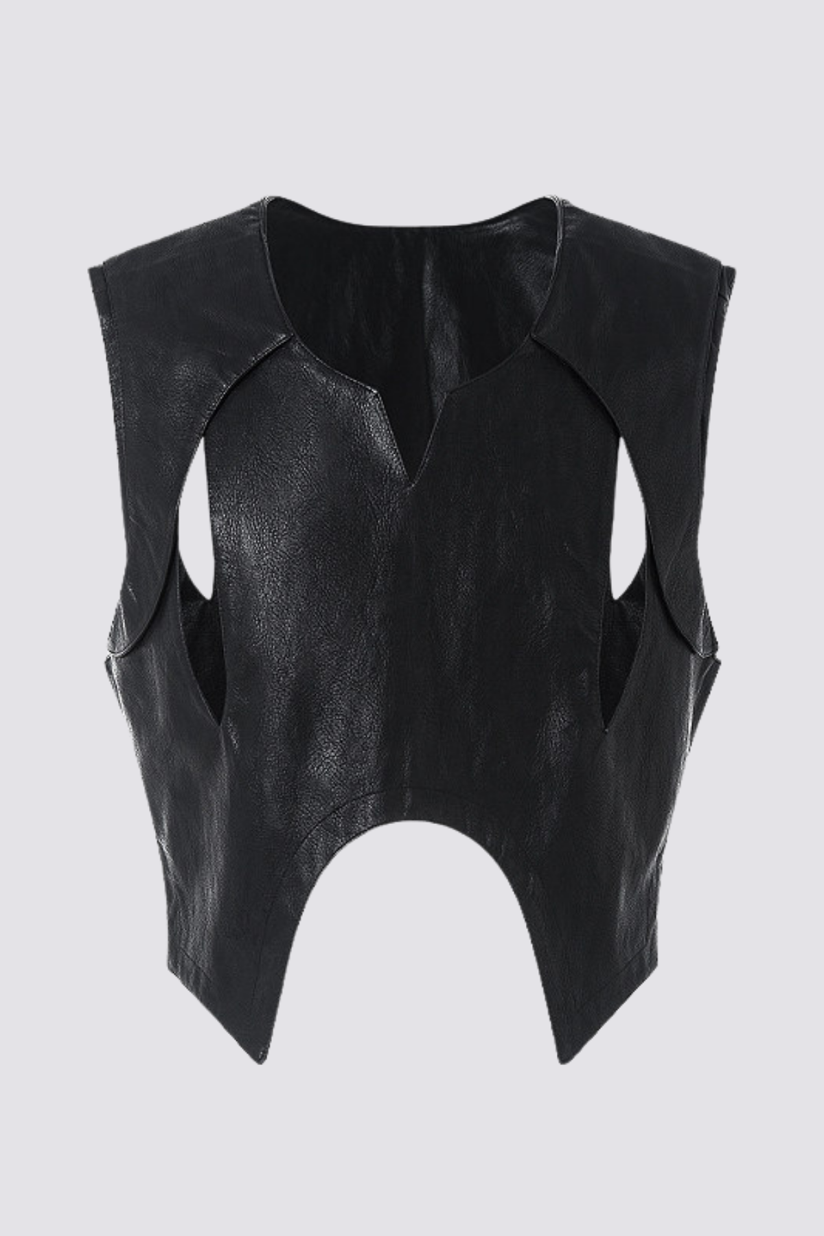 Coal Coil Leather Cutout Vest