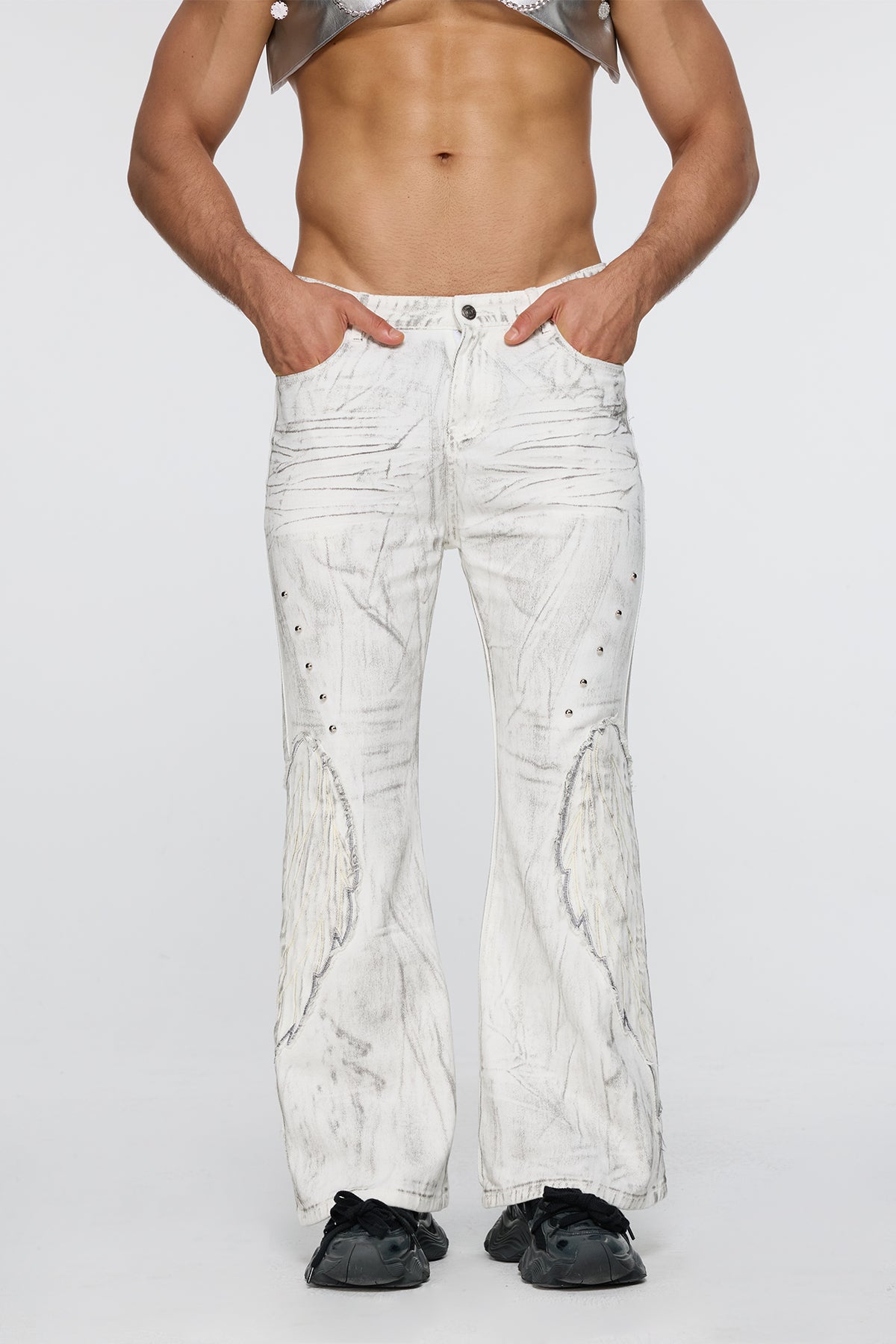 Coarse Warp Bootcut Jeans