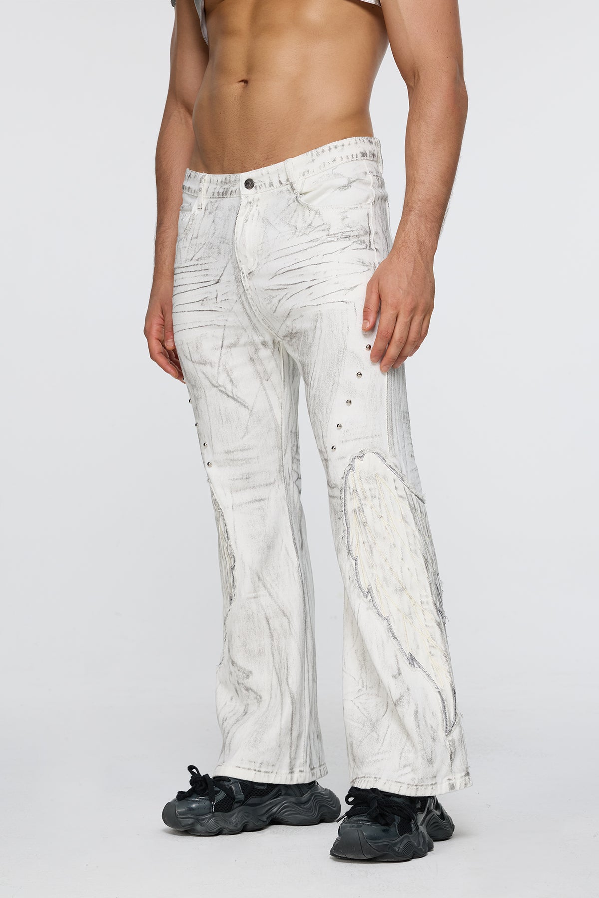 Coarse Warp Bootcut Jeans
