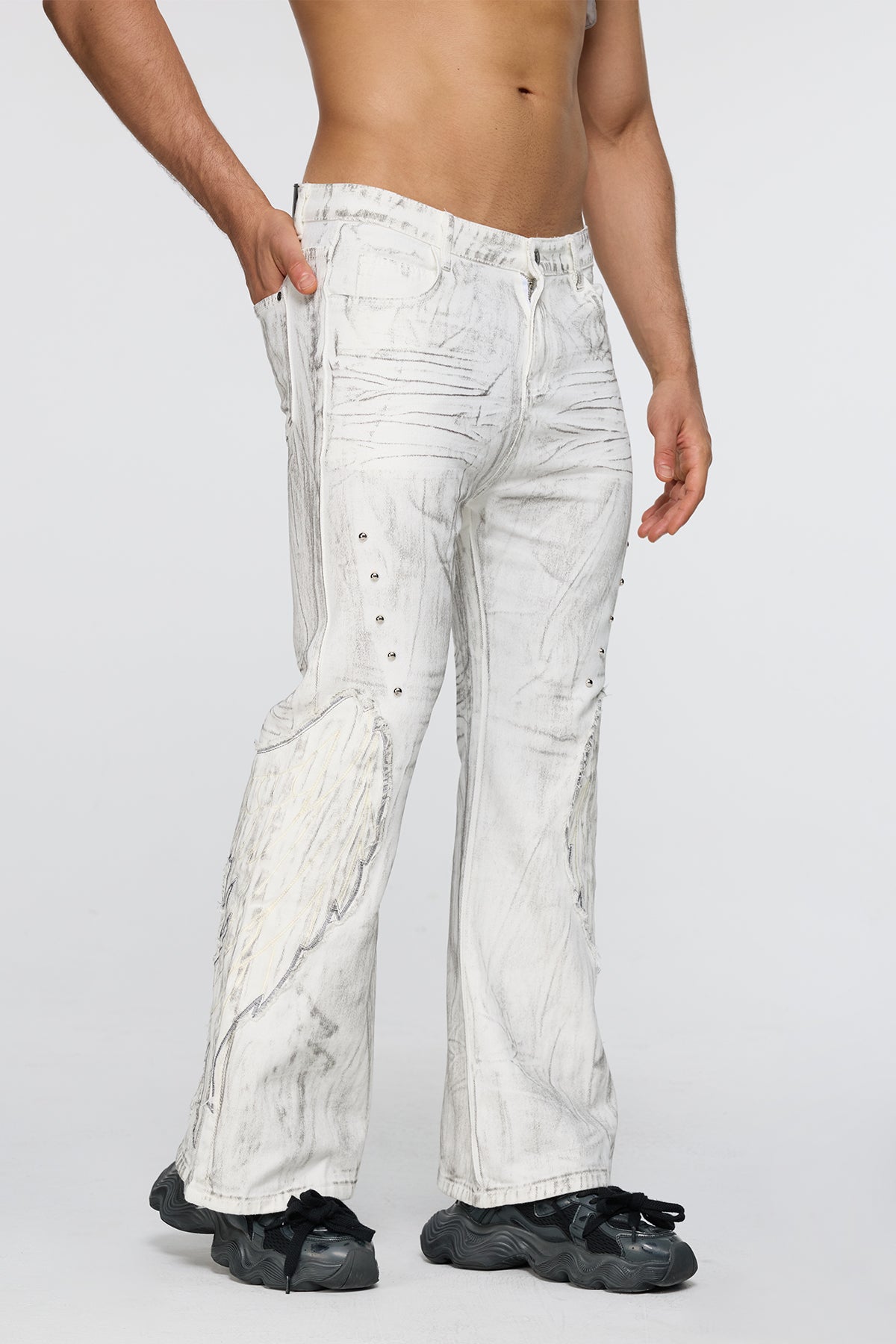 Coarse Warp Bootcut Jeans
