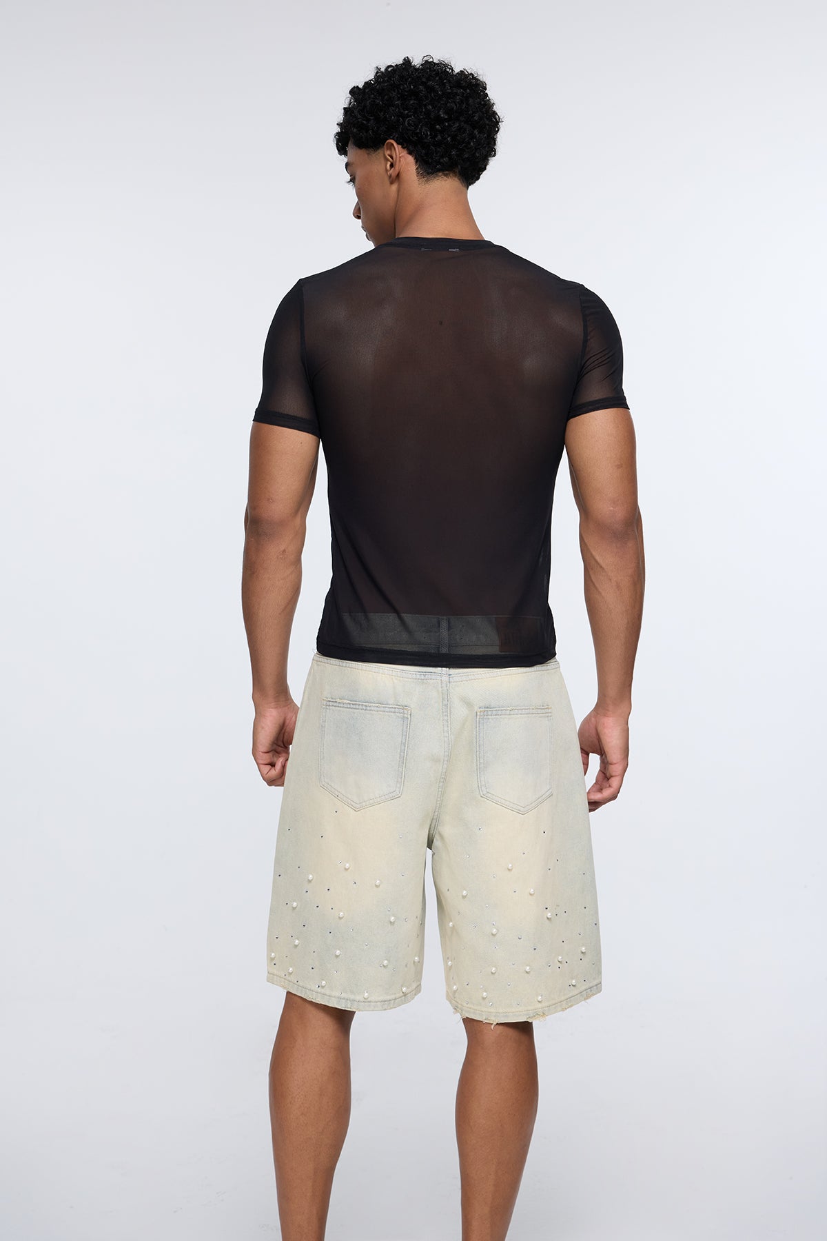 Coexist Weave Rhinestone Mesh T-Shirt